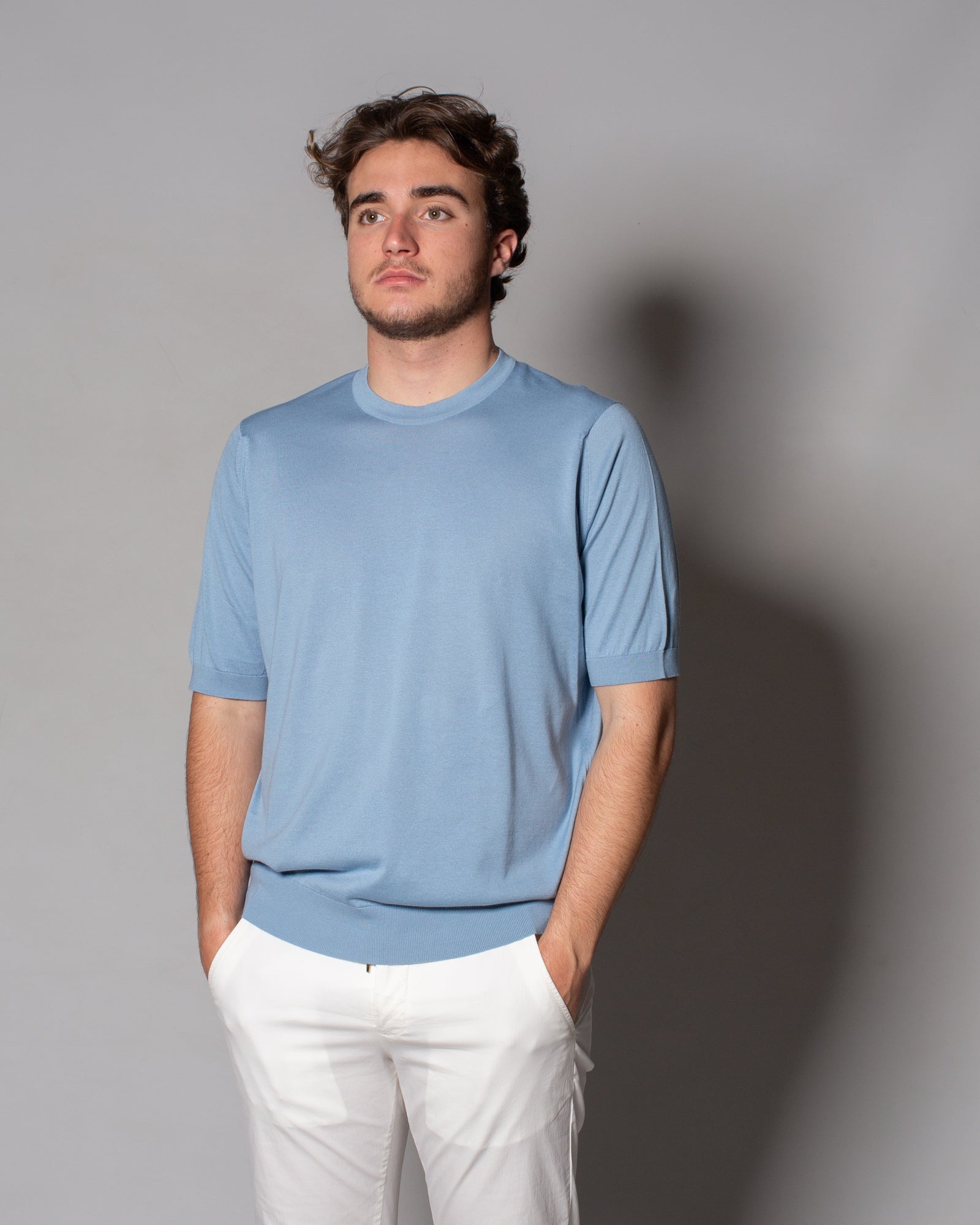 JOHN SMEDLEY - T-Shirt Kempton in Sea Island cotton | macciocu.com