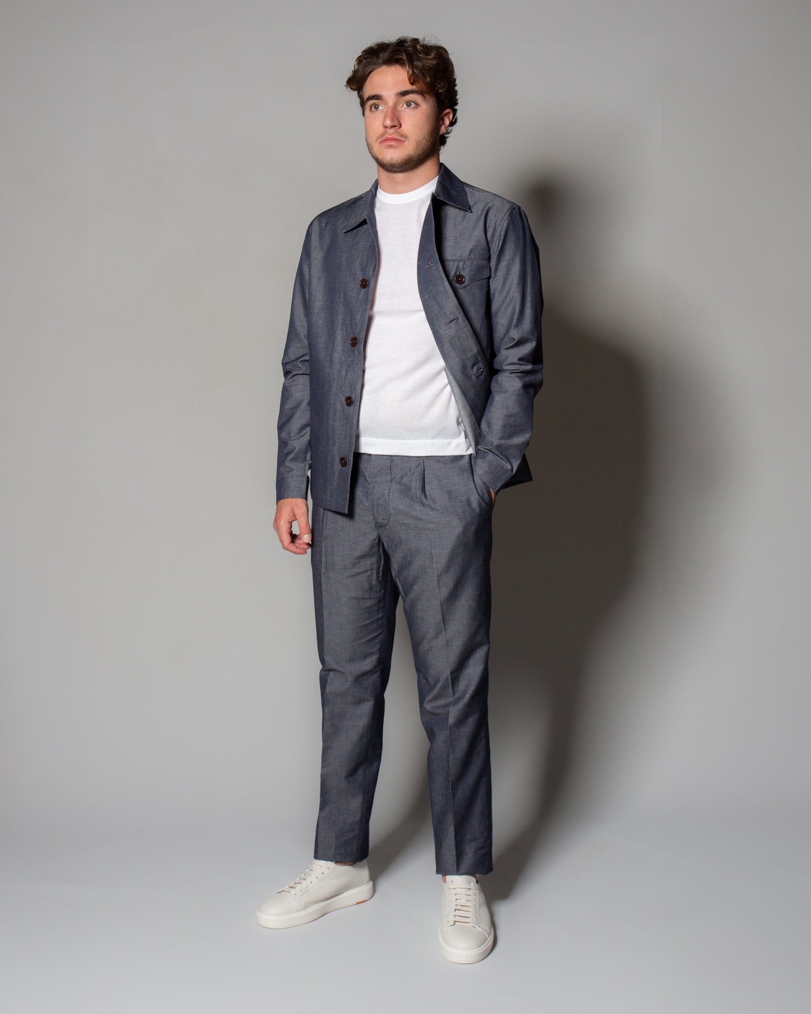 HINDUSTRIE - Overshirt in lino e cotone | macciocu.com