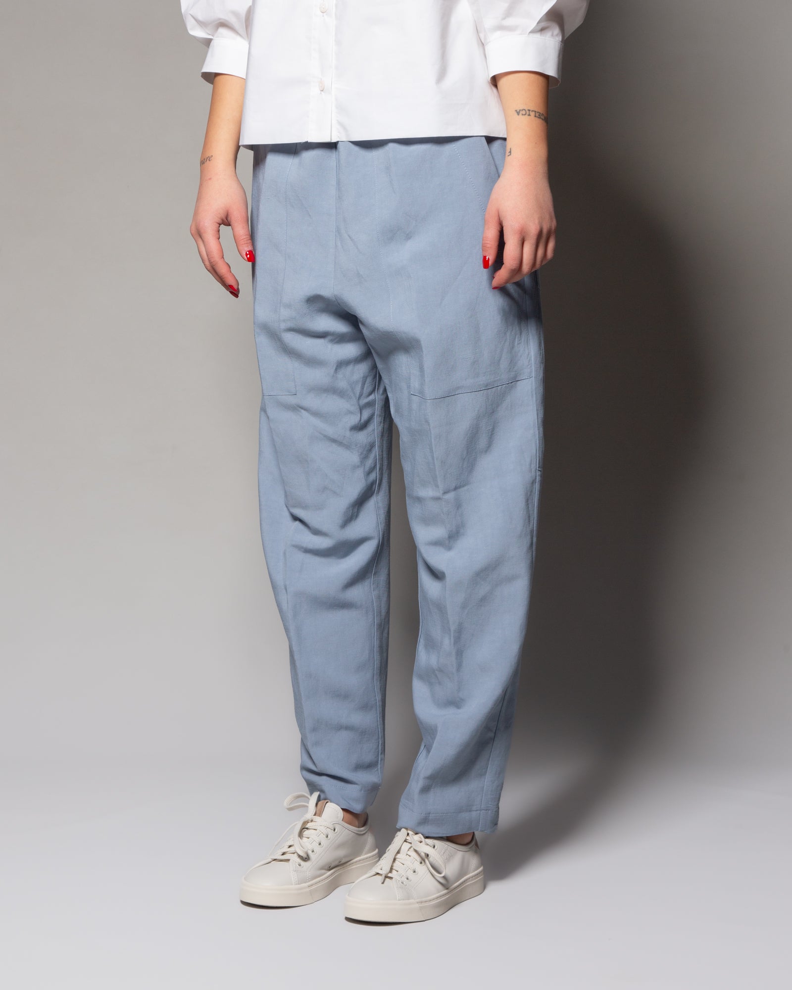 MACCIOCU - Pantaloni jogger in lino e viscosa | macciocu.com