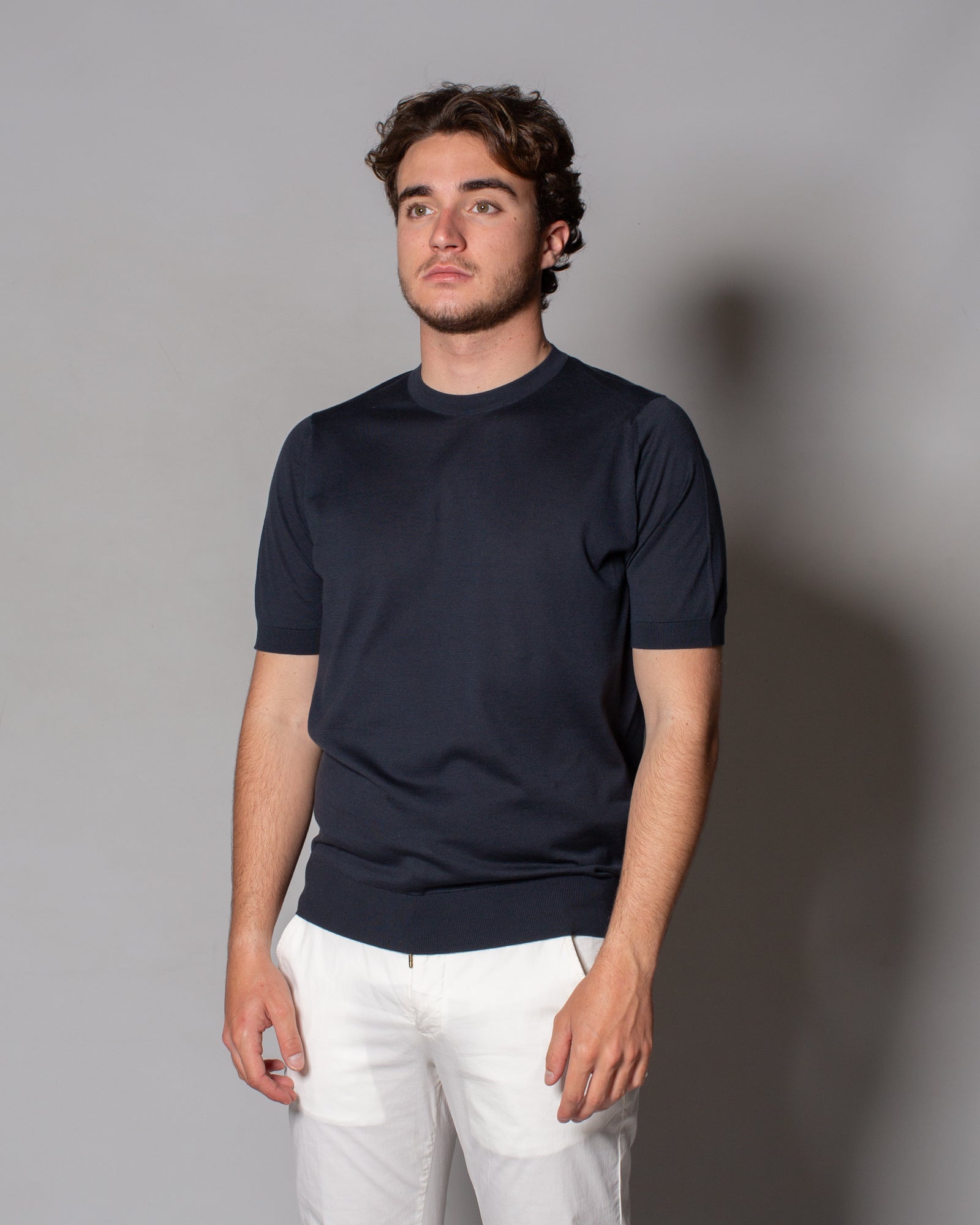 JOHN SMEDLEY - T-Shirt Kempton in Sea Island cotton | macciocu.com