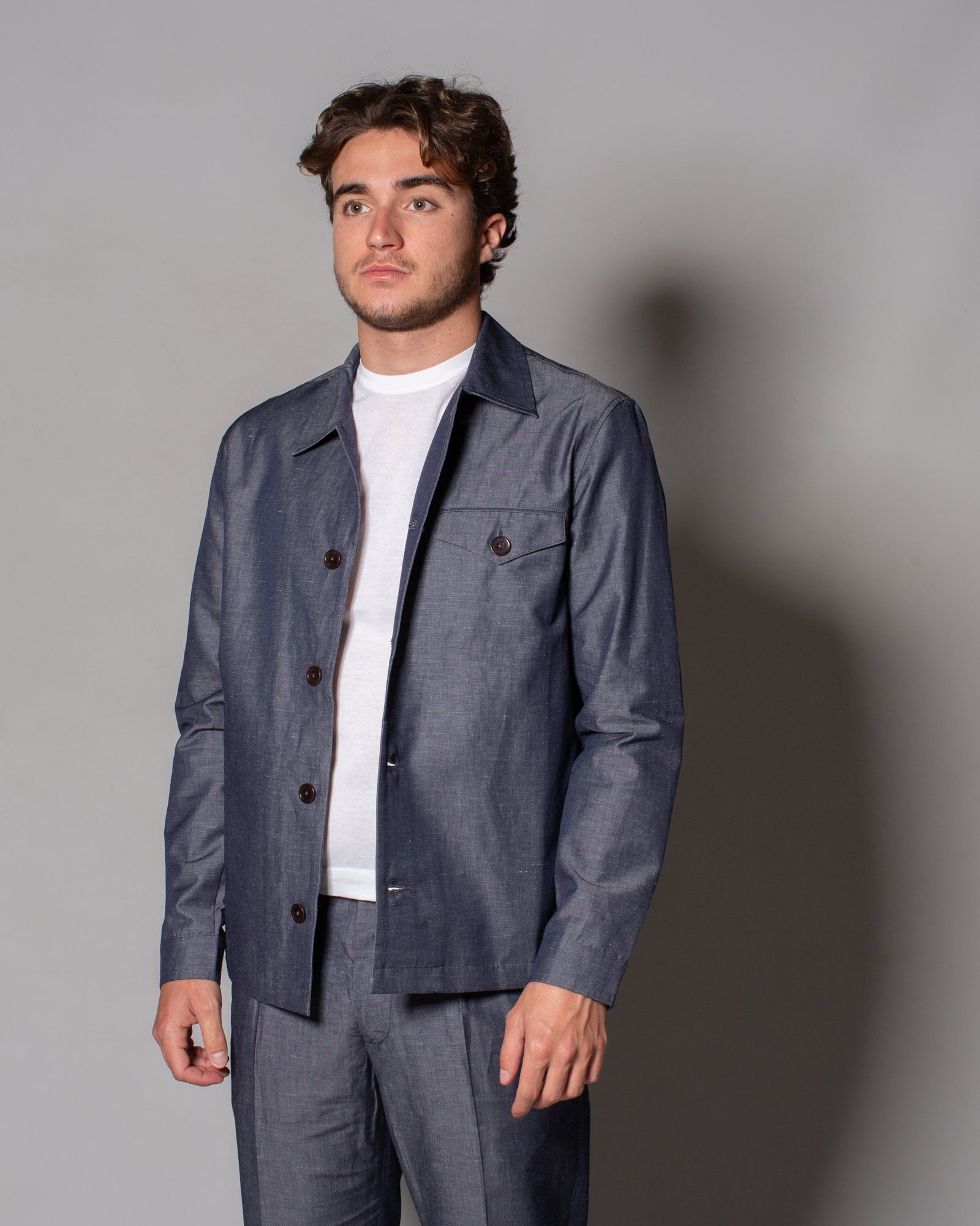HINDUSTRIE - Overshirt in lino e cotone | macciocu.com