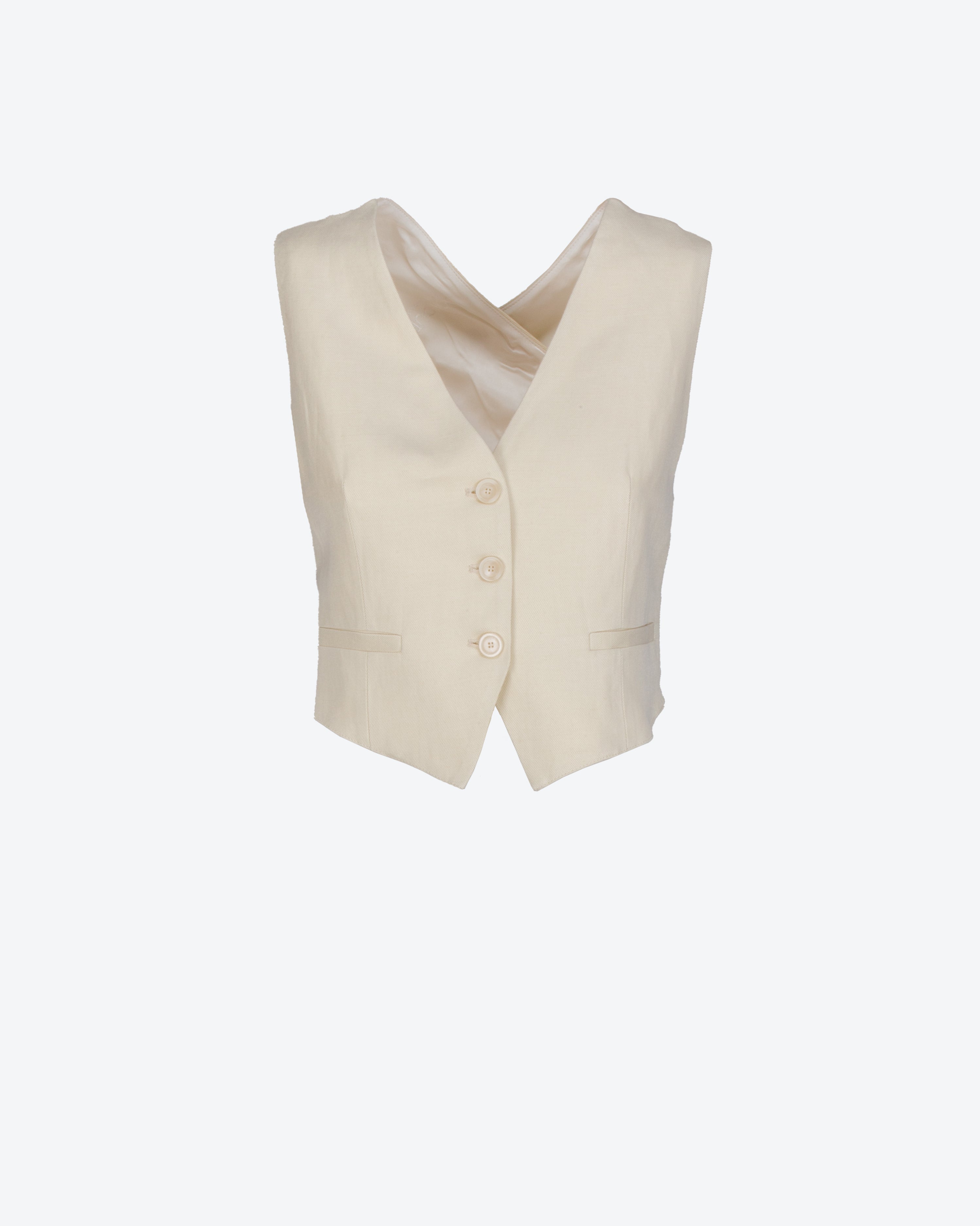 DONDUP - Gilet in twill di viscosa e lino | macciocu.com