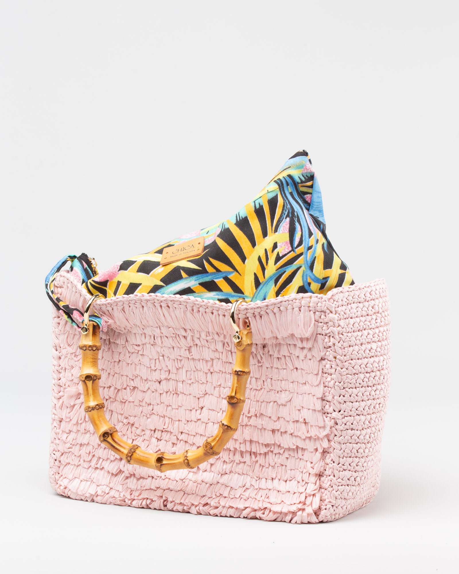 CHICA - Diamante - Borsa in rafia a frange | macciocu.com