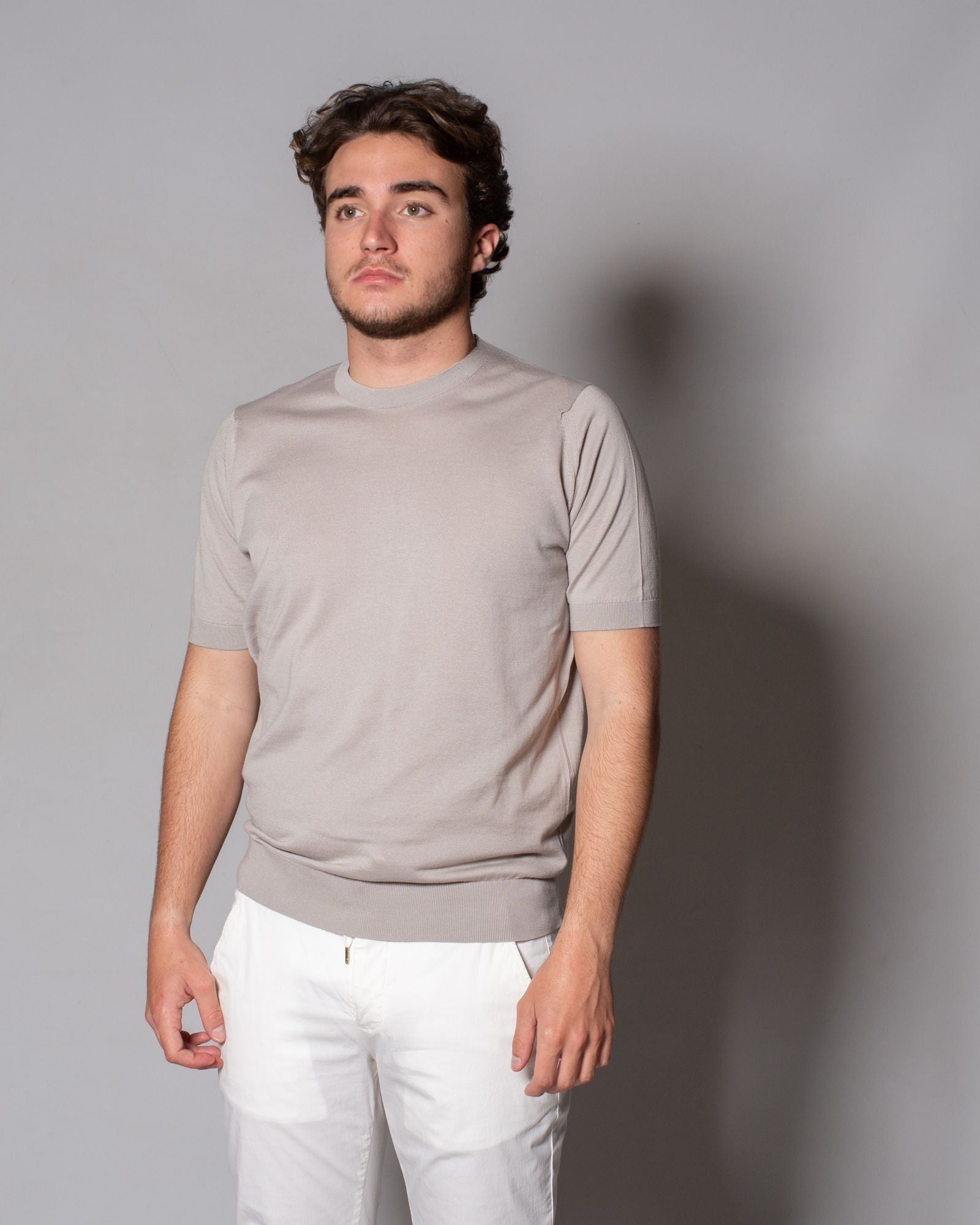 JOHN SMEDLEY - T-Shirt Kempton in Sea Island cotton | macciocu.com
