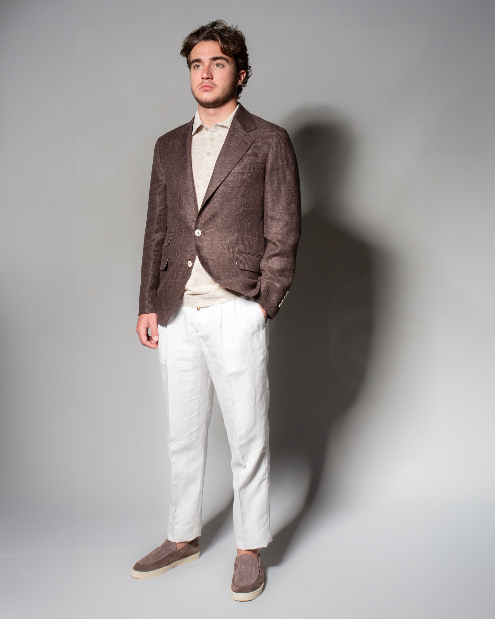 BRUNELLO CUCINELLI - Polo in lino e cotone | macciocu.com