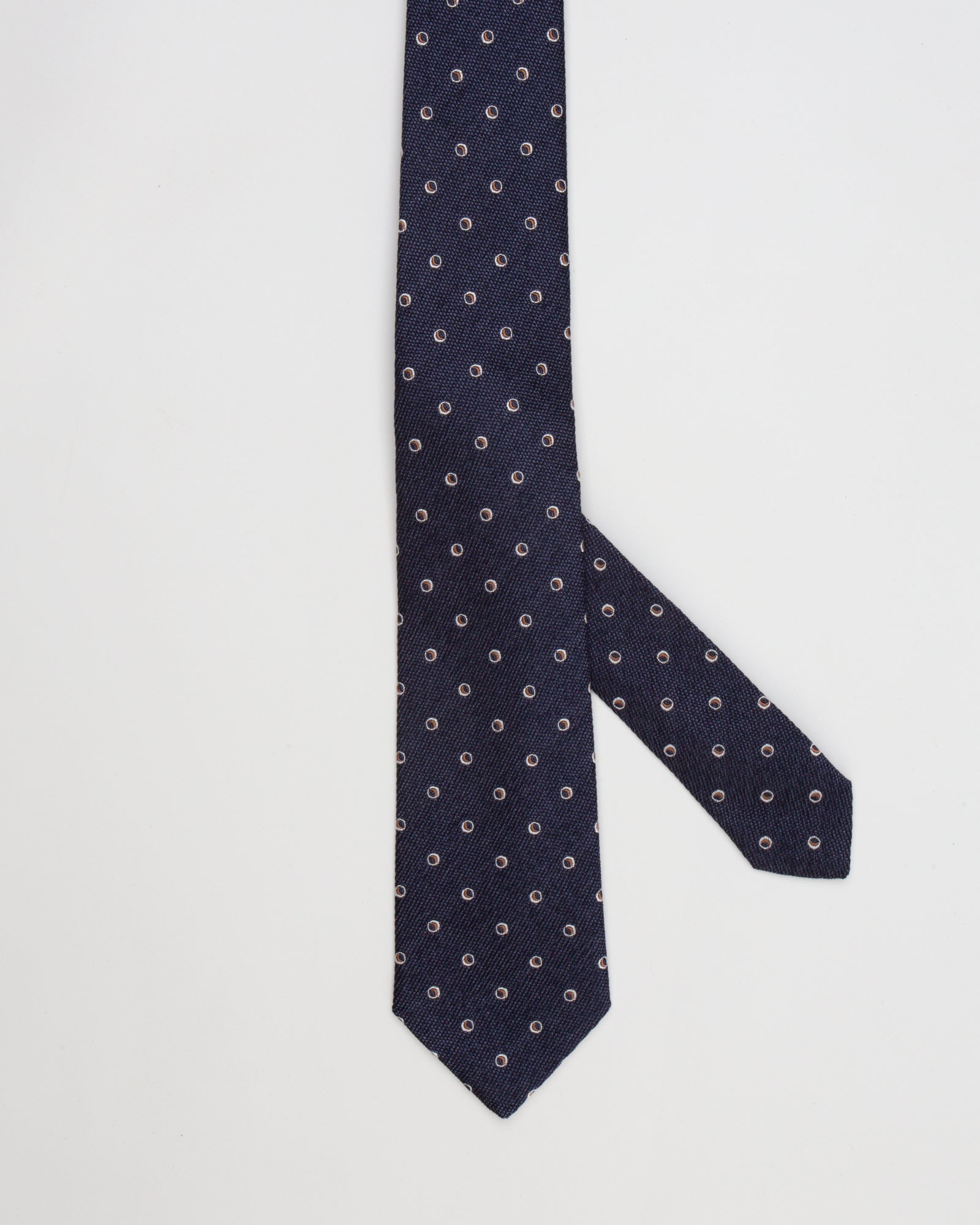 MACCIOCU - Cravatta a pois in seta e cotone | macciocu.com