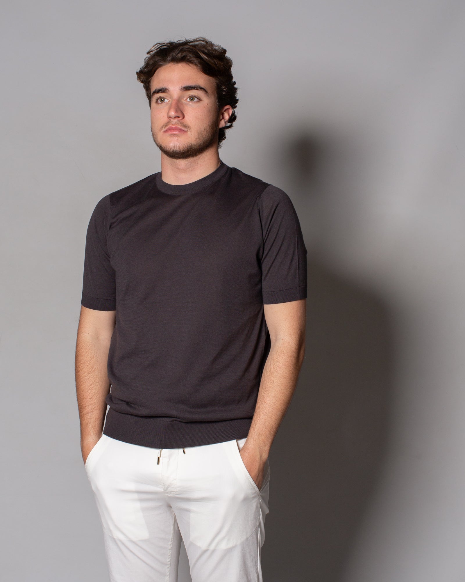 JOHN SMEDLEY - T-Shirt Kempton in Sea Island cotton | macciocu.com