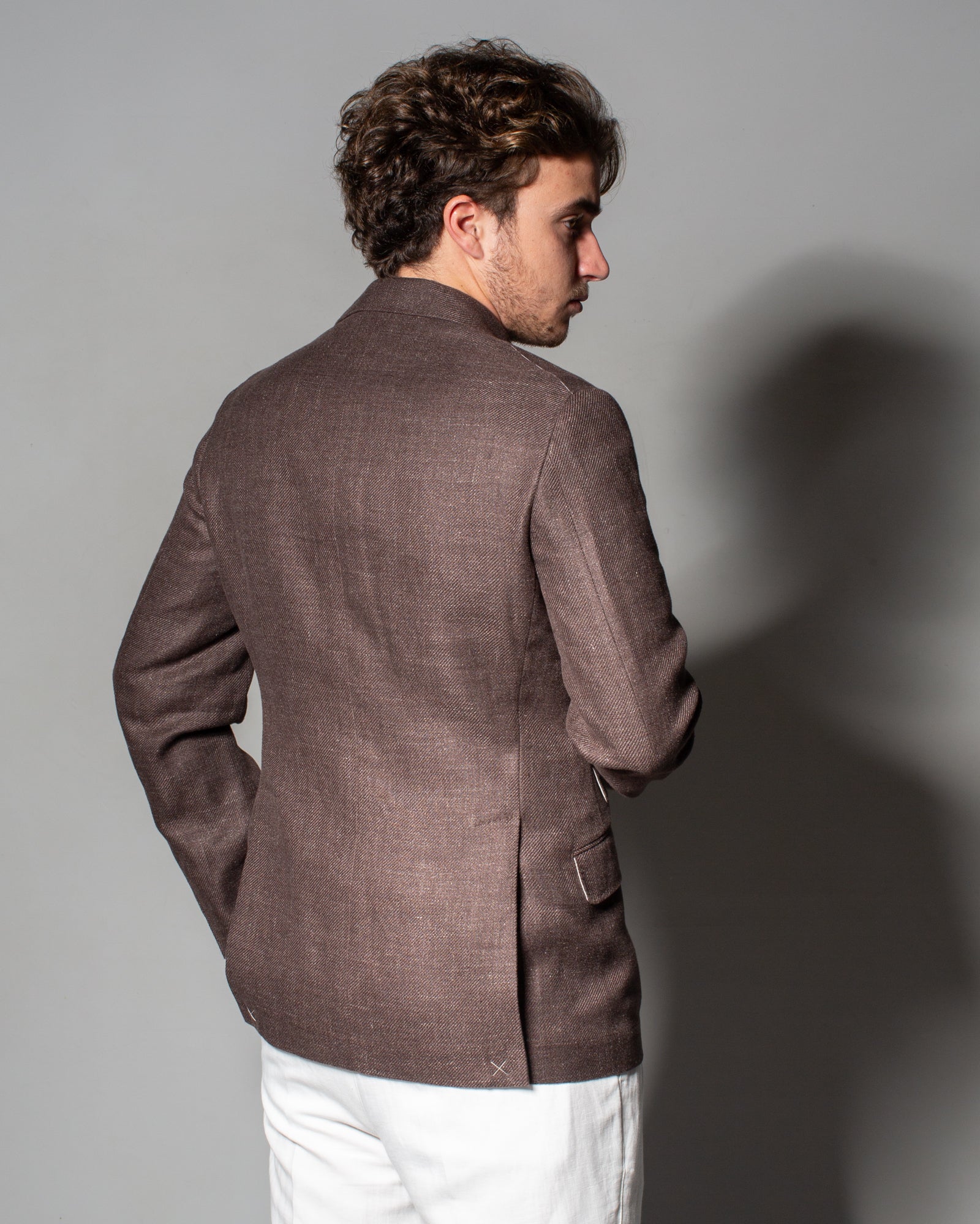 BRUNELLO CUCINELLI - Giacca Cavallo in lino, lana e seta | macciocu.com