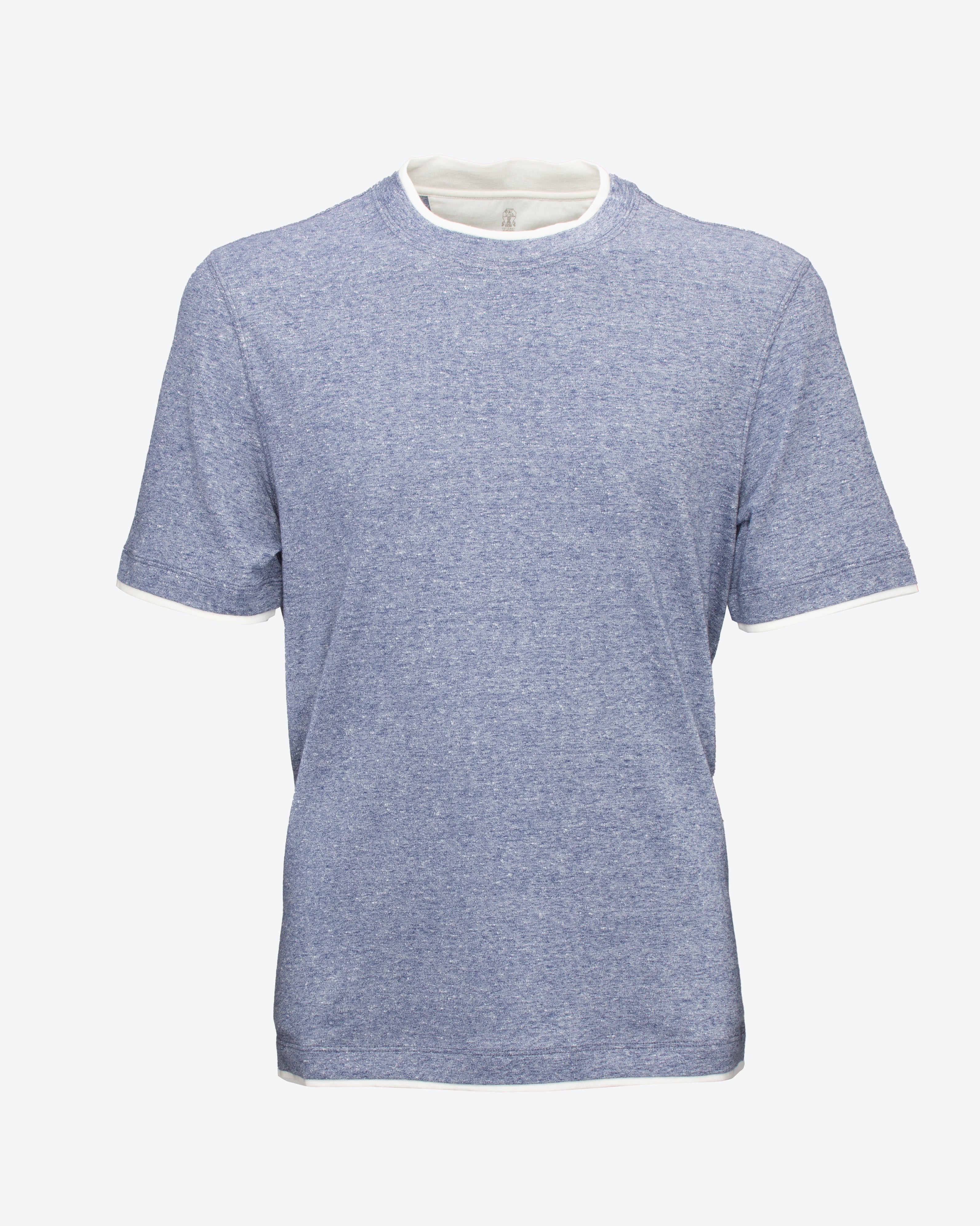 BRUNELLO CUCINELLI - T-Shirt in jersey di lino e cotone | macciocu.com