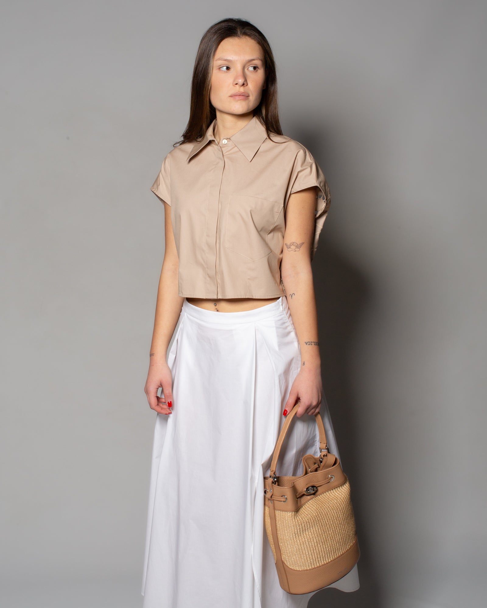 DONDUP - Camicia crop con ricami | macciocu.com