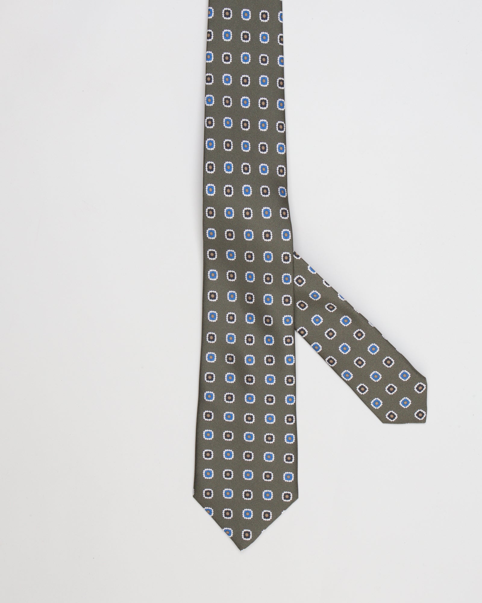 MACCIOCU - Cravatta in seta con fantasia margherita | macciocu.com