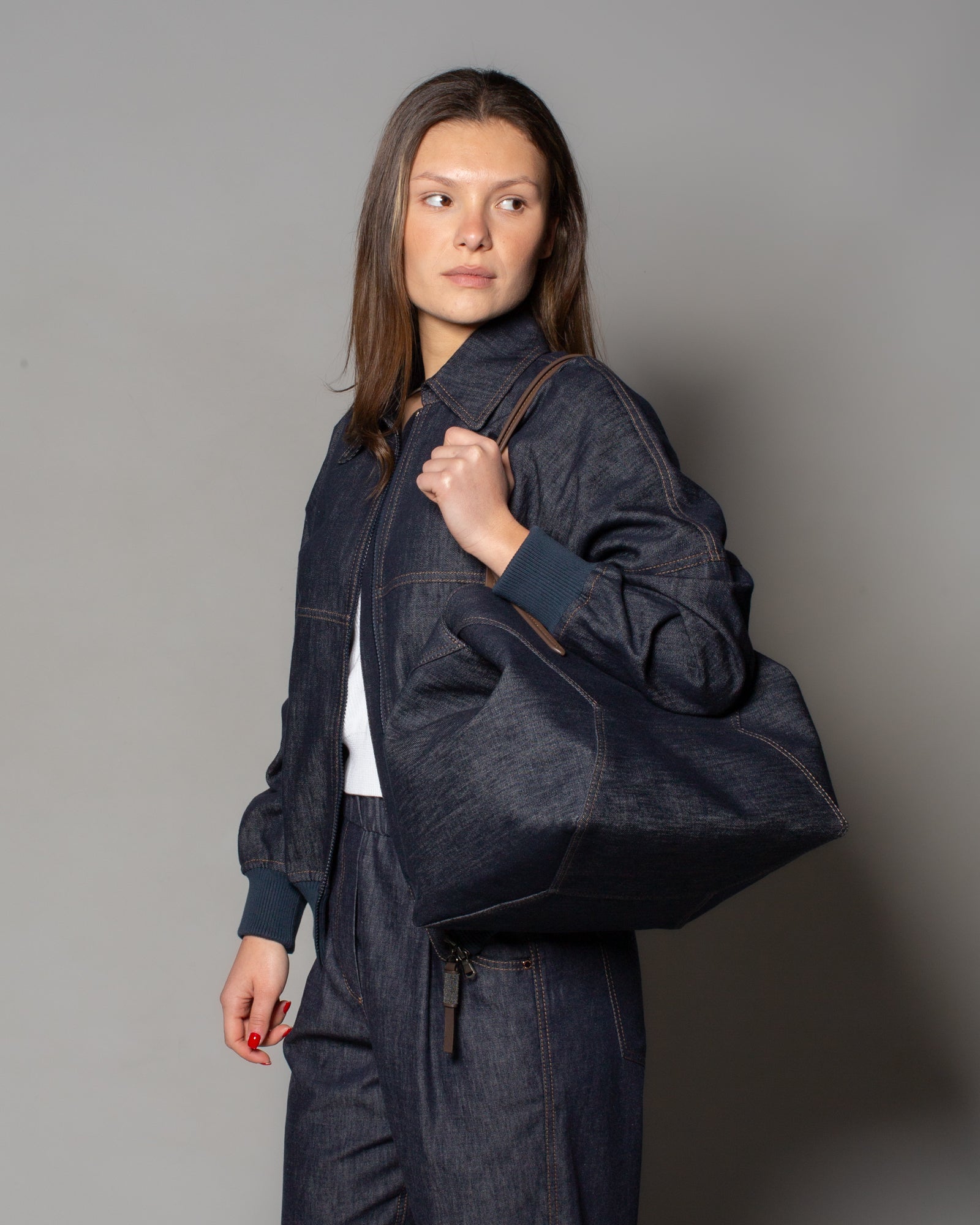 BRUNELLO CUCINELLI - Bomber in denim | macciocu.com