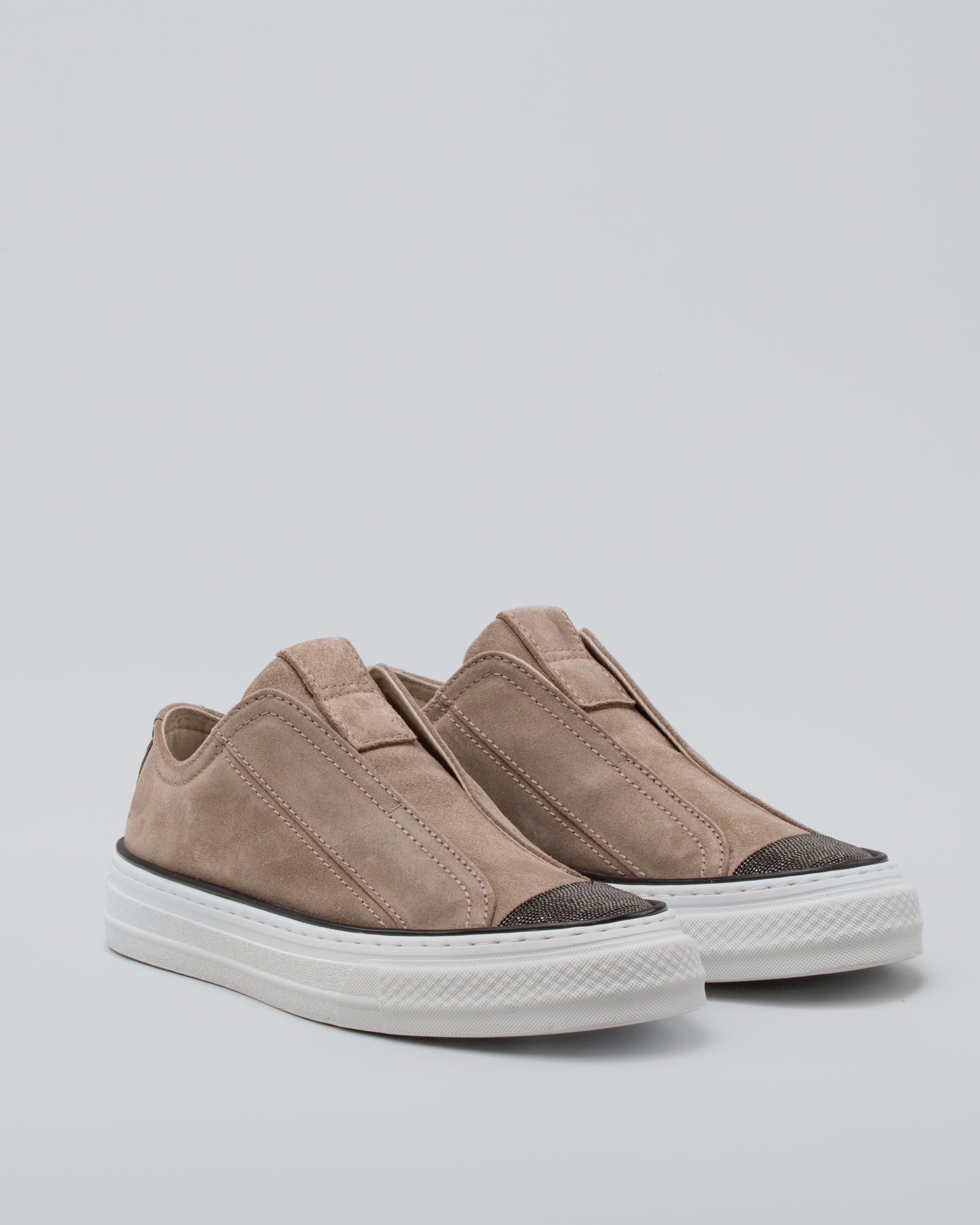 BRUNELLO CUCINELLI - Sneakers Slip on in suede | macciocu.com