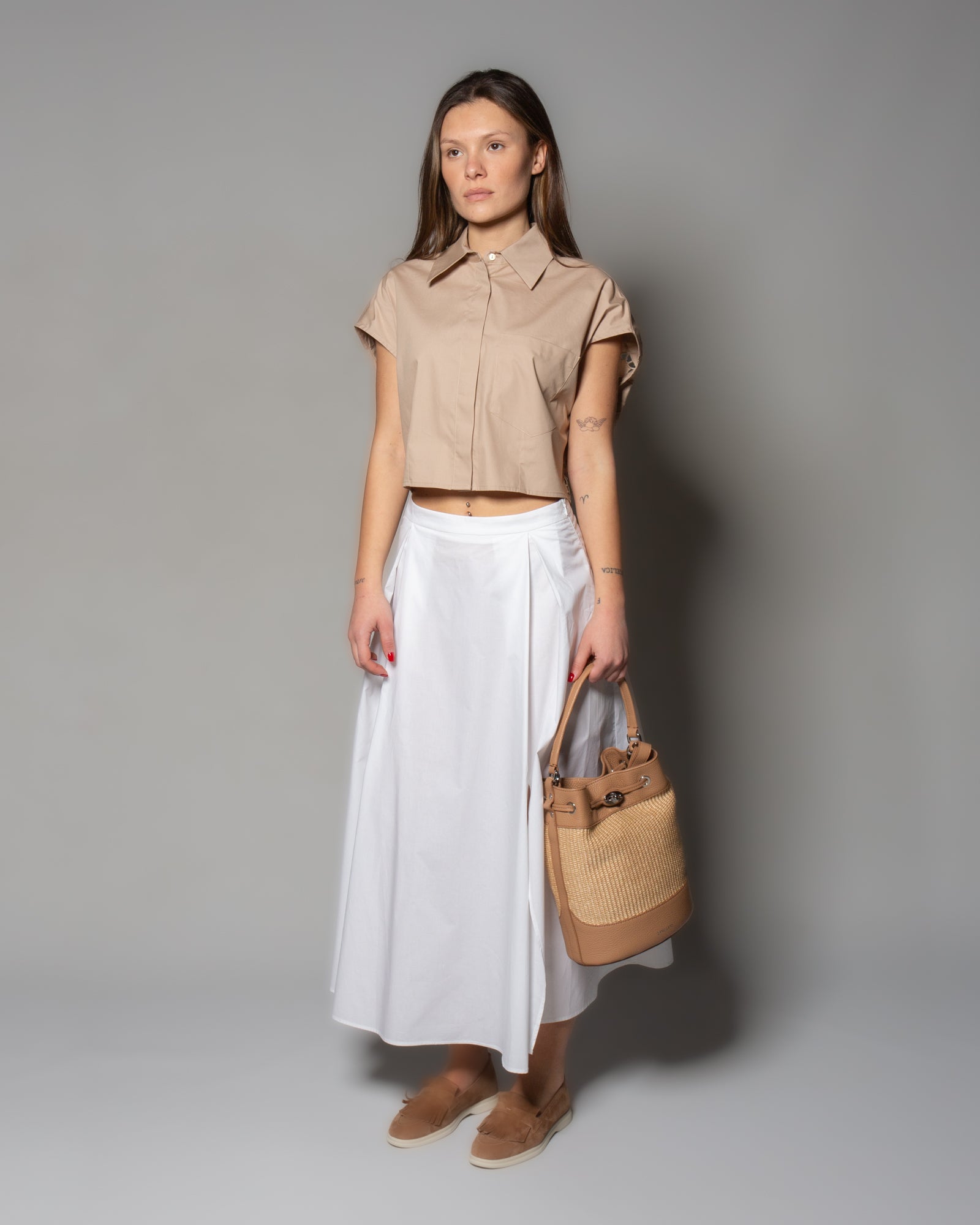 DONDUP - Camicia crop con ricami | macciocu.com