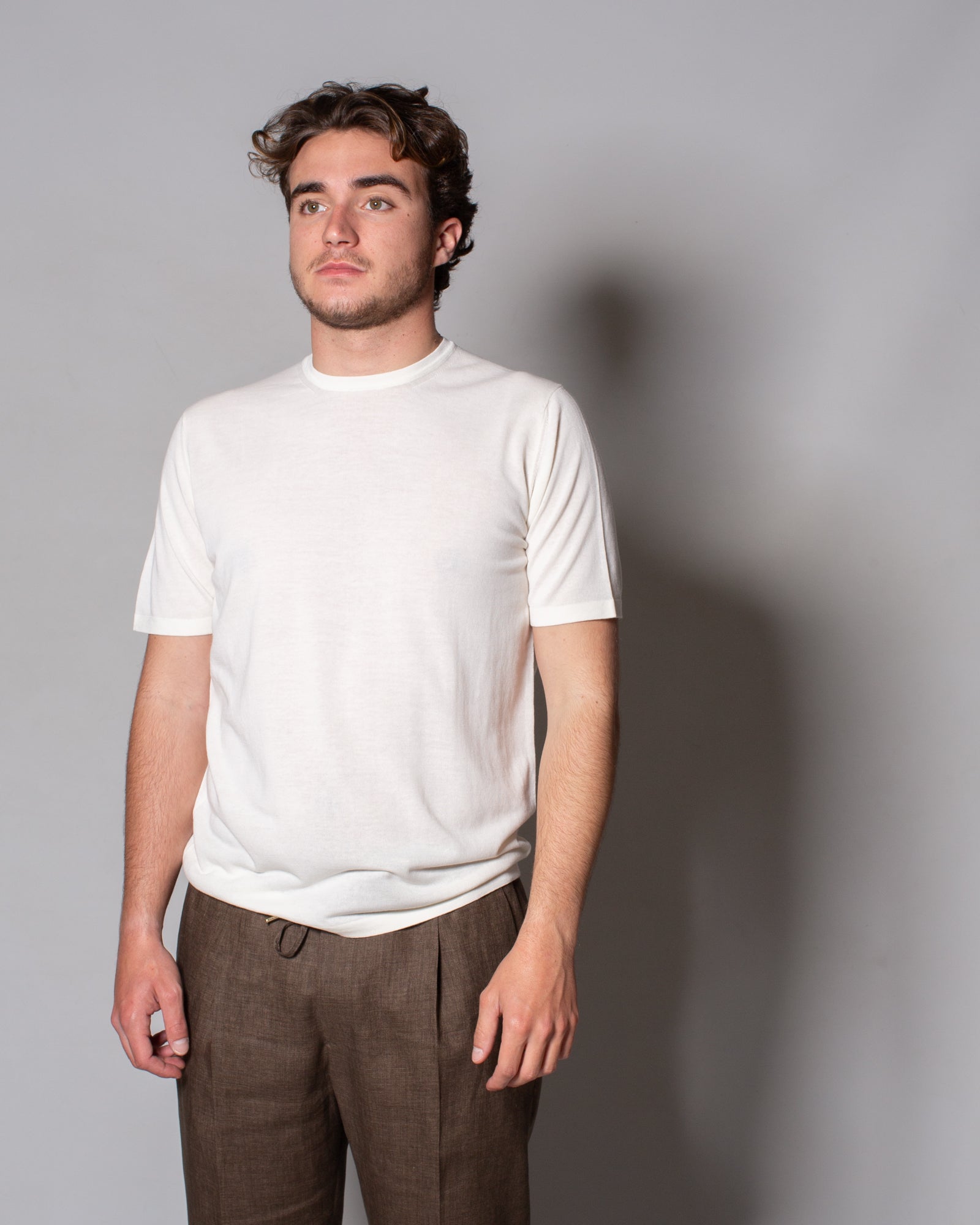 JOHN SMEDLEY - T-Shirt Kempton in Sea Island cotton | macciocu.com