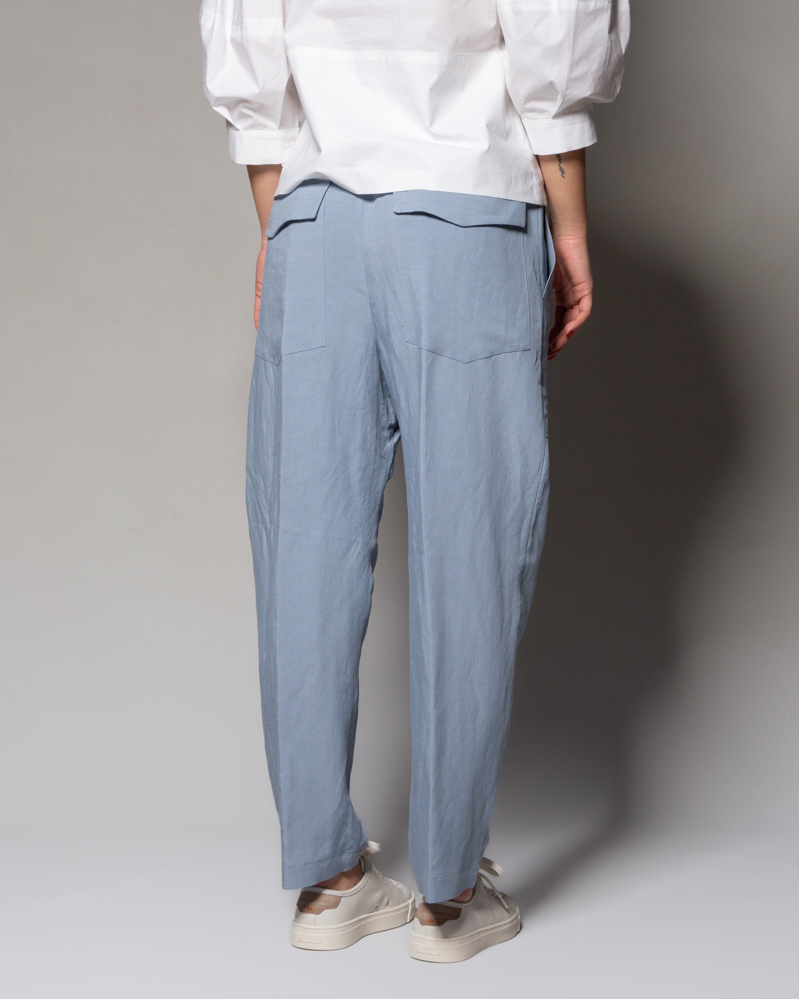 MACCIOCU - Pantaloni jogger in lino e viscosa | macciocu.com