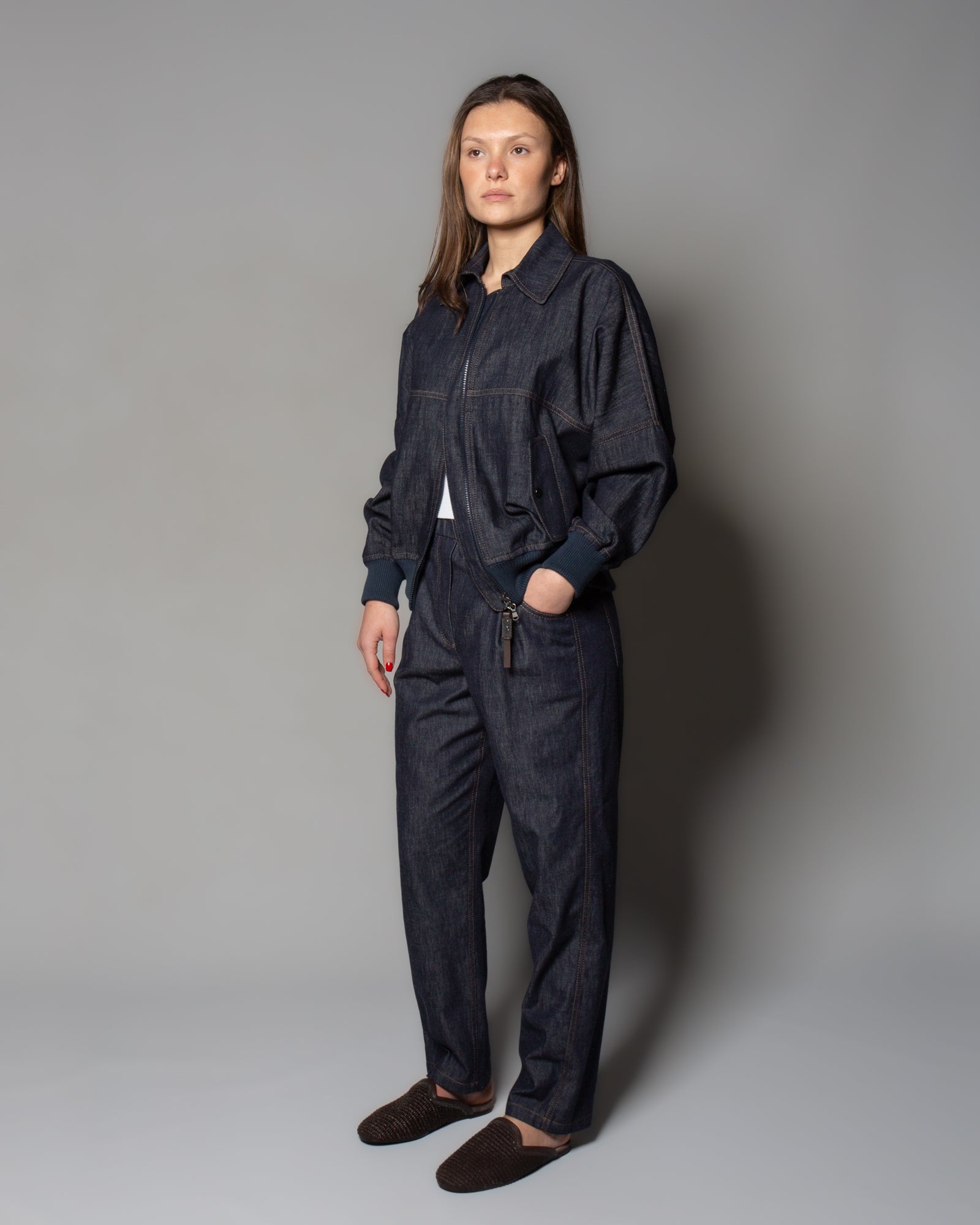 BRUNELLO CUCINELLI - Bomber in denim | macciocu.com