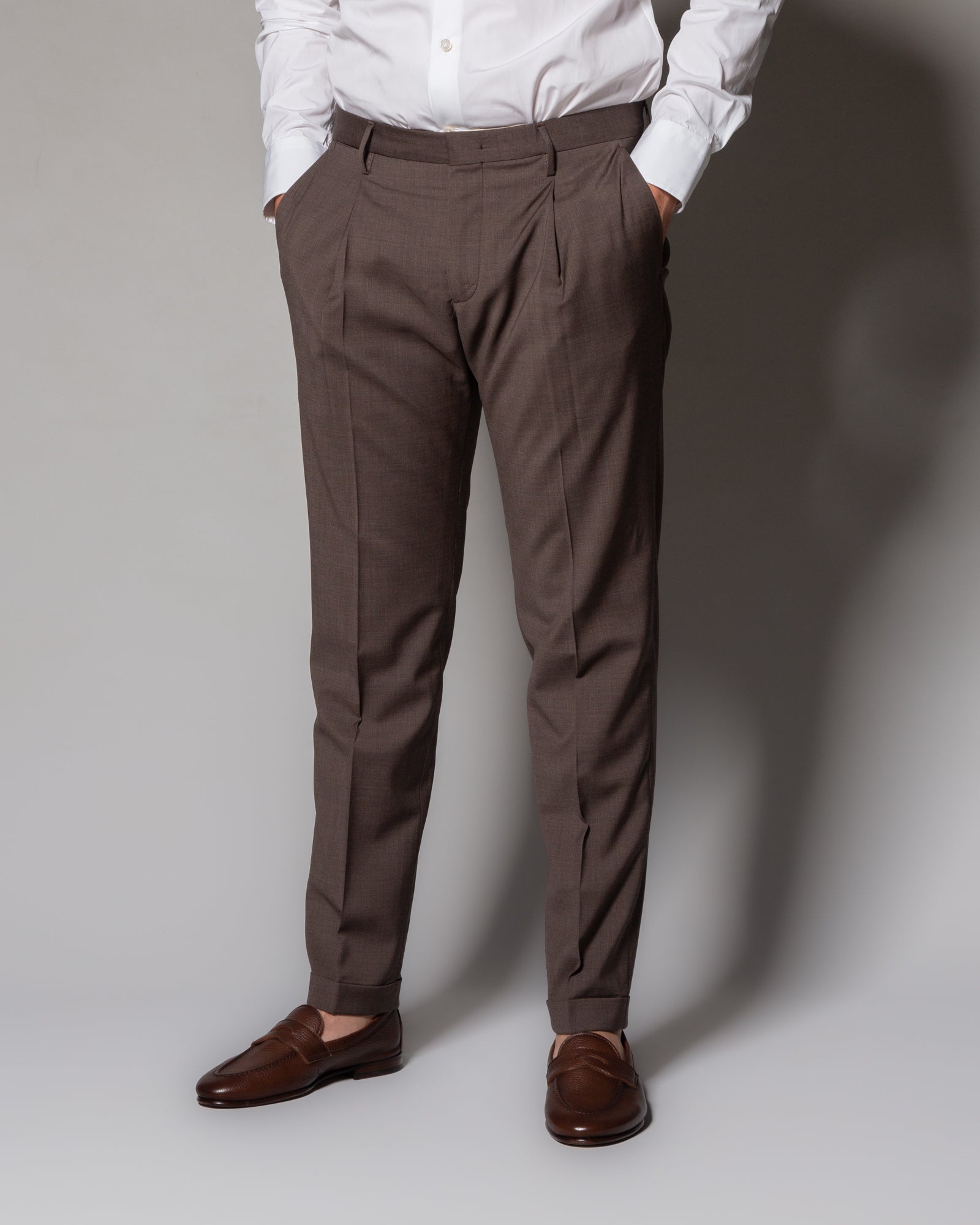 BRIGLIA - Pantaloni in lana con pinces | macciocu.com