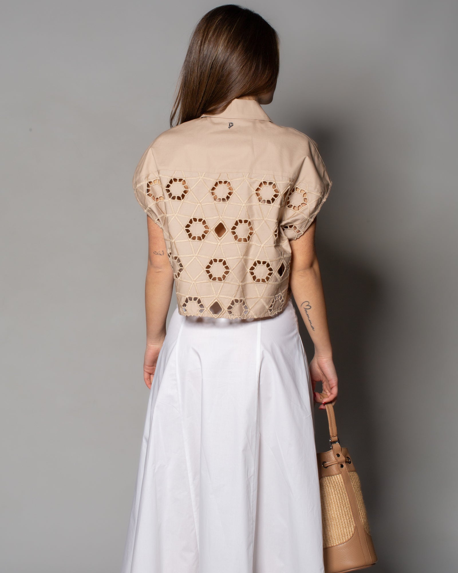 DONDUP - Camicia crop con ricami | macciocu.com