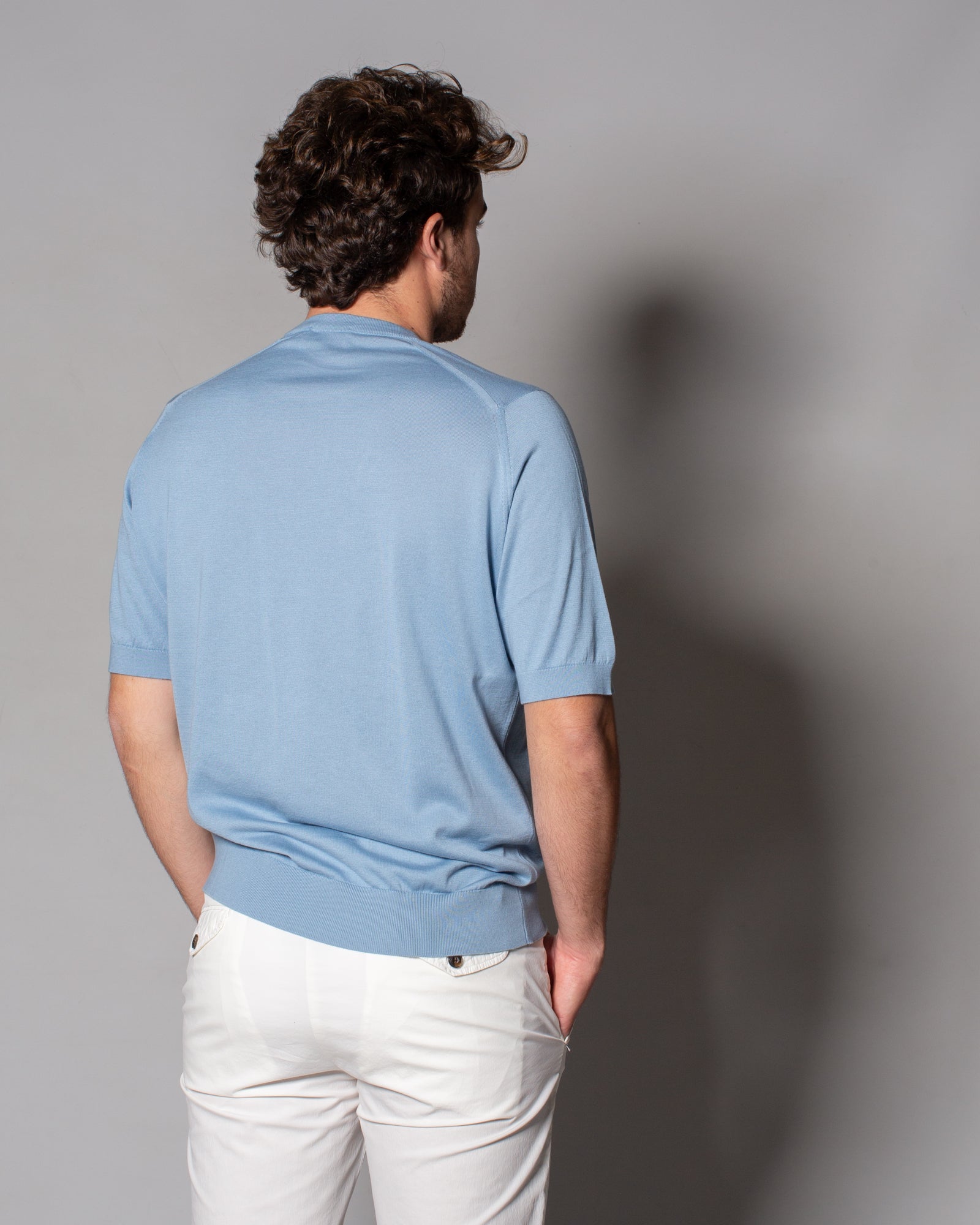 JOHN SMEDLEY - T-Shirt Kempton in Sea Island cotton | macciocu.com