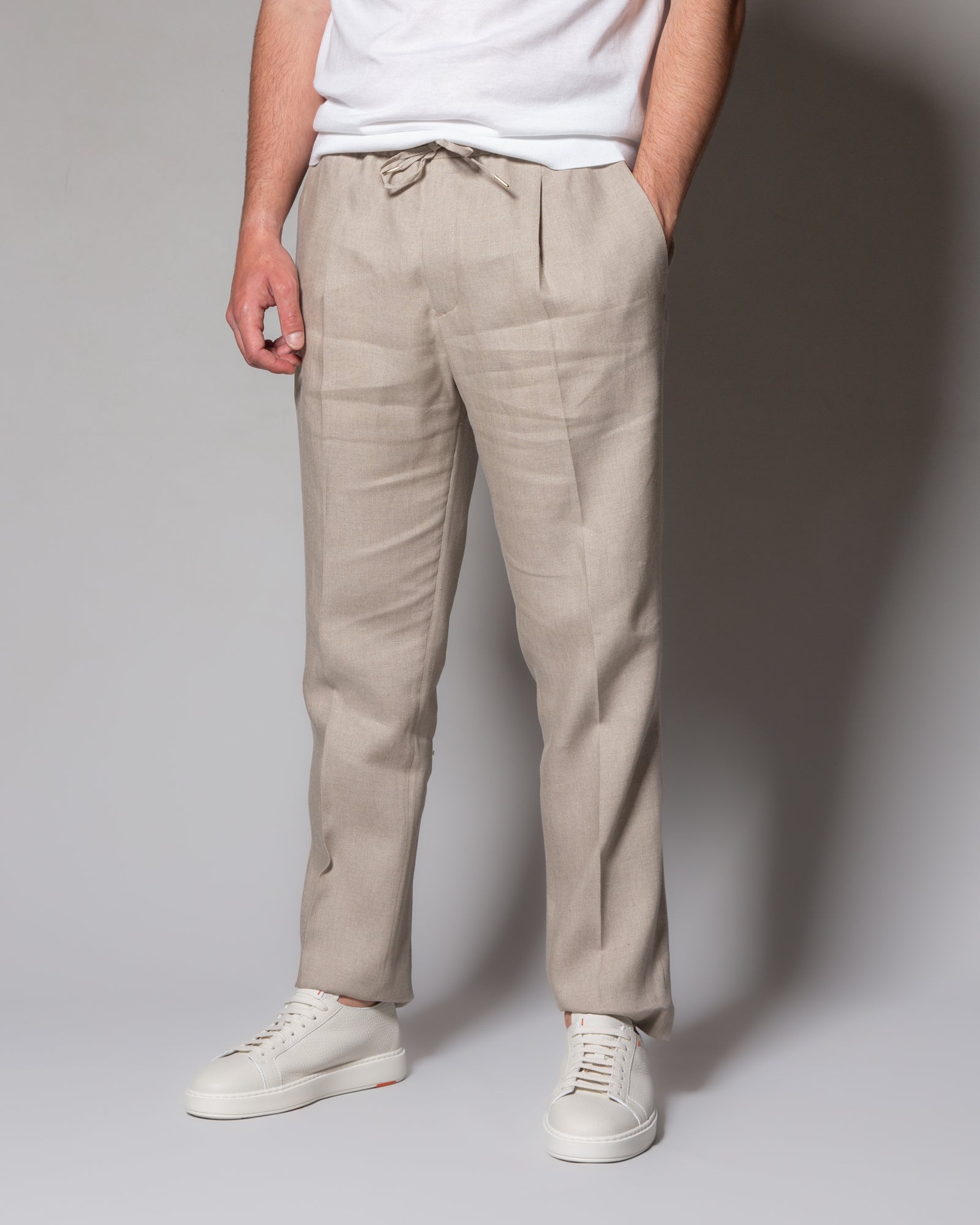 BRIGLIA - Pantaloni jogger in lino | macciocu.com