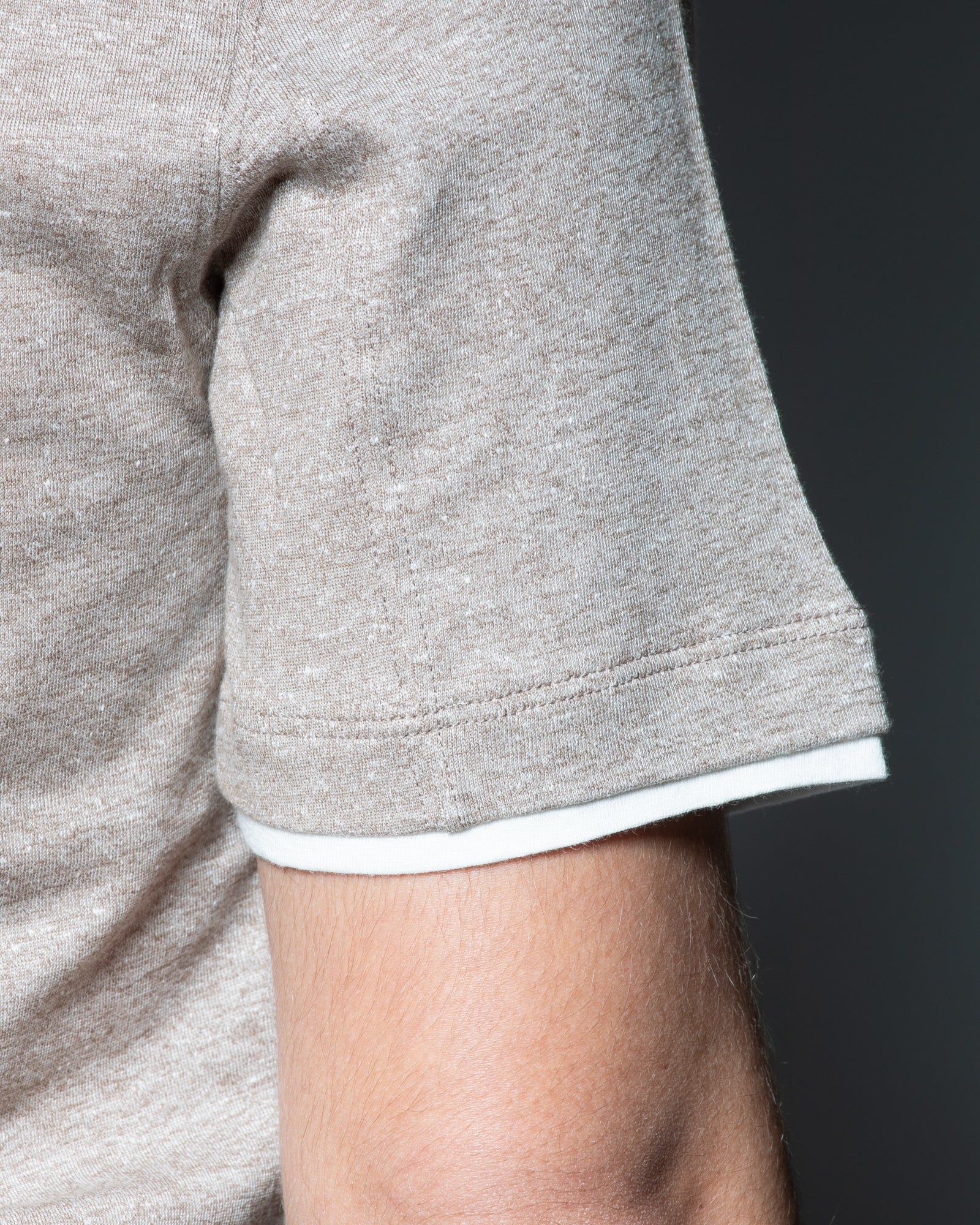 BRUNELLO CUCINELLI - T-Shirt in jersey di lino e cotone | macciocu.com