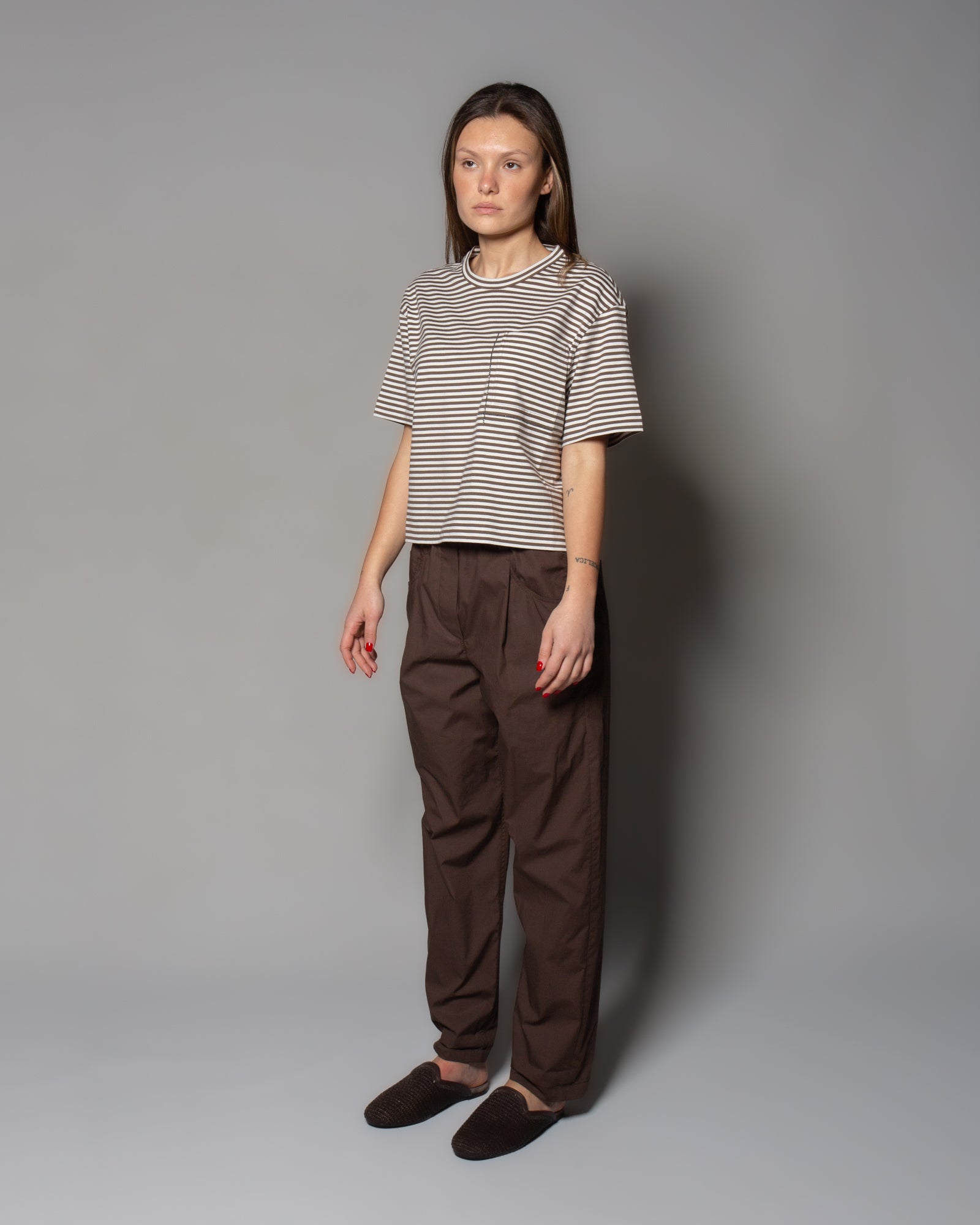 BRUNELLO CUCINELLI - T-Shirt a righe con taschino | macciocu.com