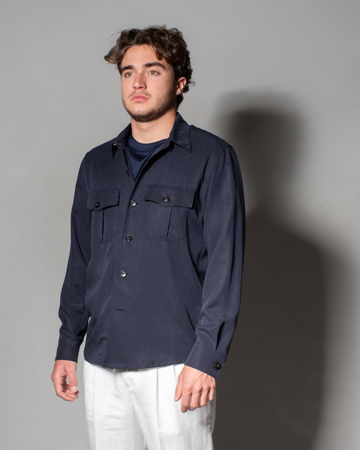 CANALI - Overshirt in lyocell | macciocu.com