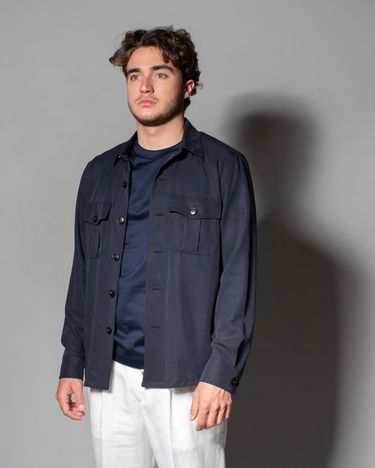 CANALI - Overshirt in lyocell | macciocu.com