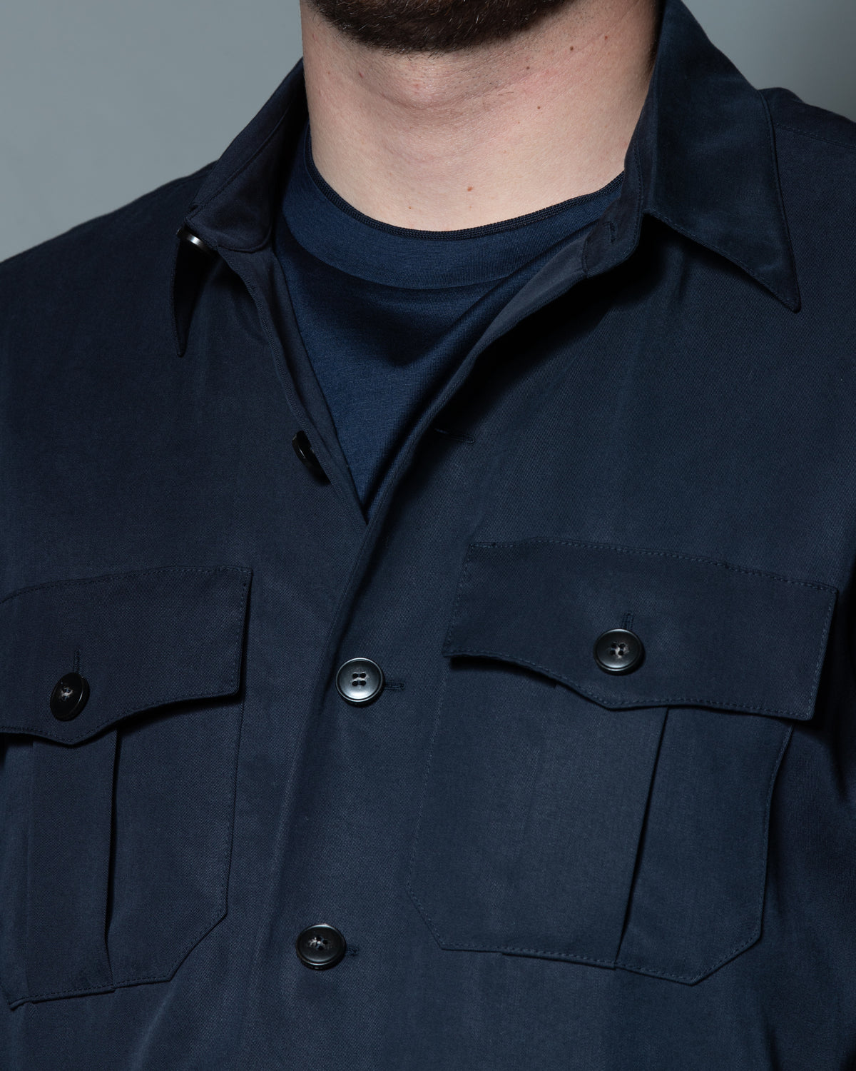 CANALI - Overshirt in lyocell | macciocu.com