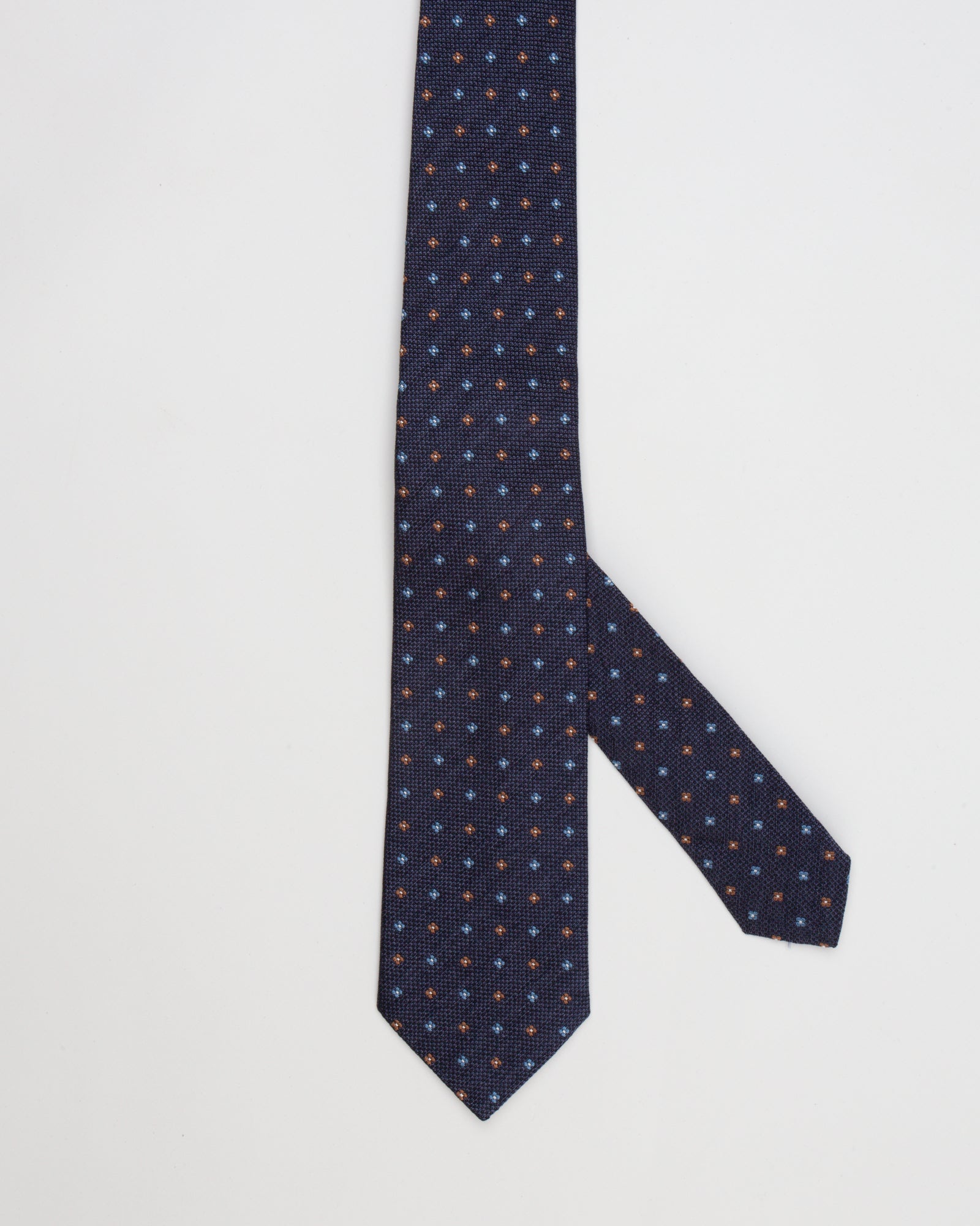 MACCIOCU - Cravatta in seta con fantasia microfiore | macciocu.com