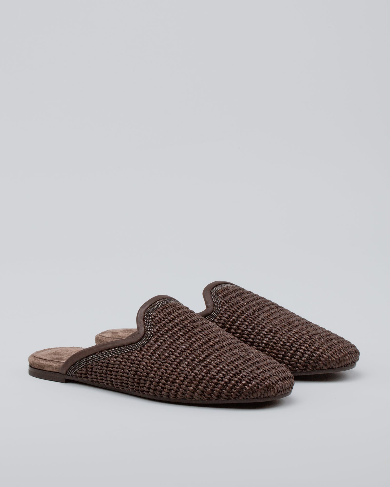 BRUNELLO CUCINELLI - Slipper in rafia | macciocu.com