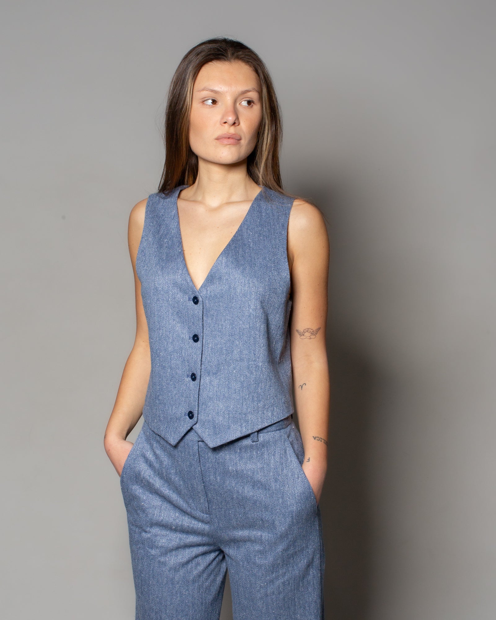 CIRCOLO 1901 - Gilet in lino e cotone | macciocu.com