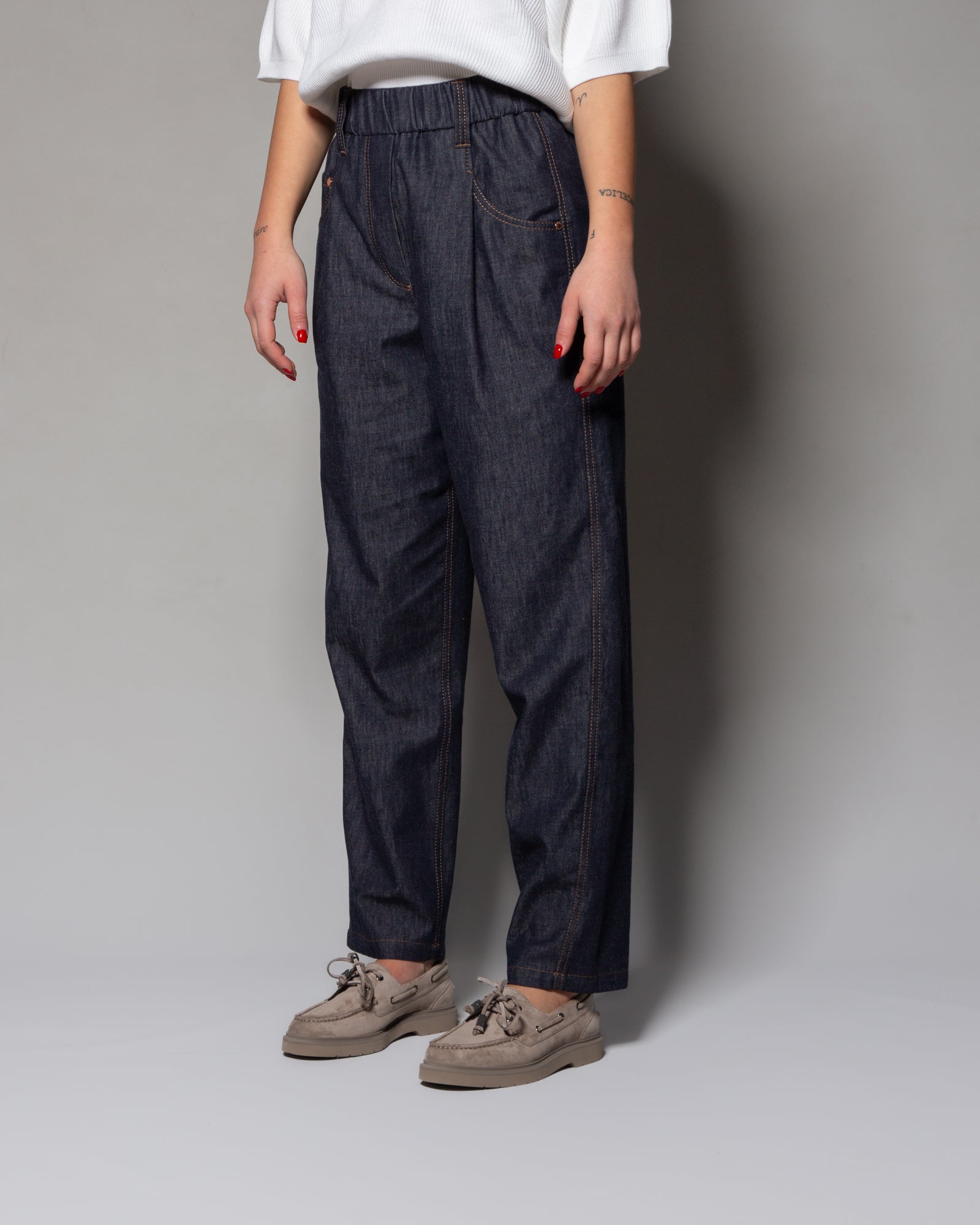 BRUNELLO CUCINELLI - Jeans Track in denim leggero | macciocu.com