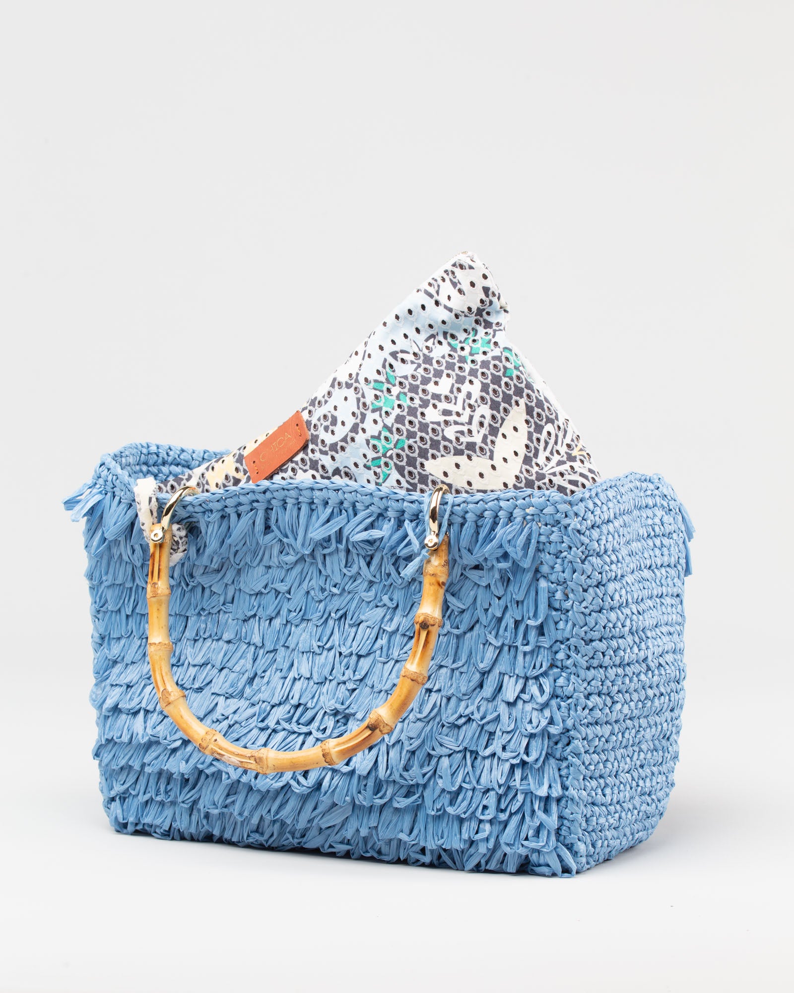 CHICA - Diamante - Borsa in rafia a frange | macciocu.com