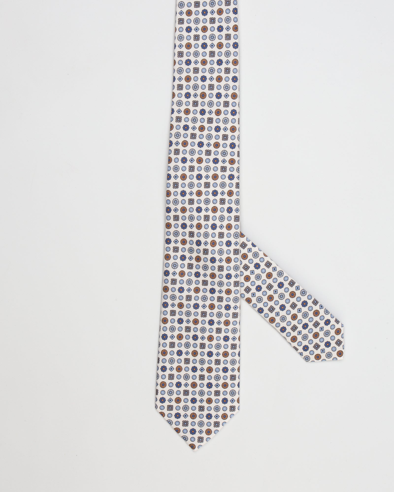 MACCIOCU - Cravatta in seta con fantasia geometrica | macciocu.com