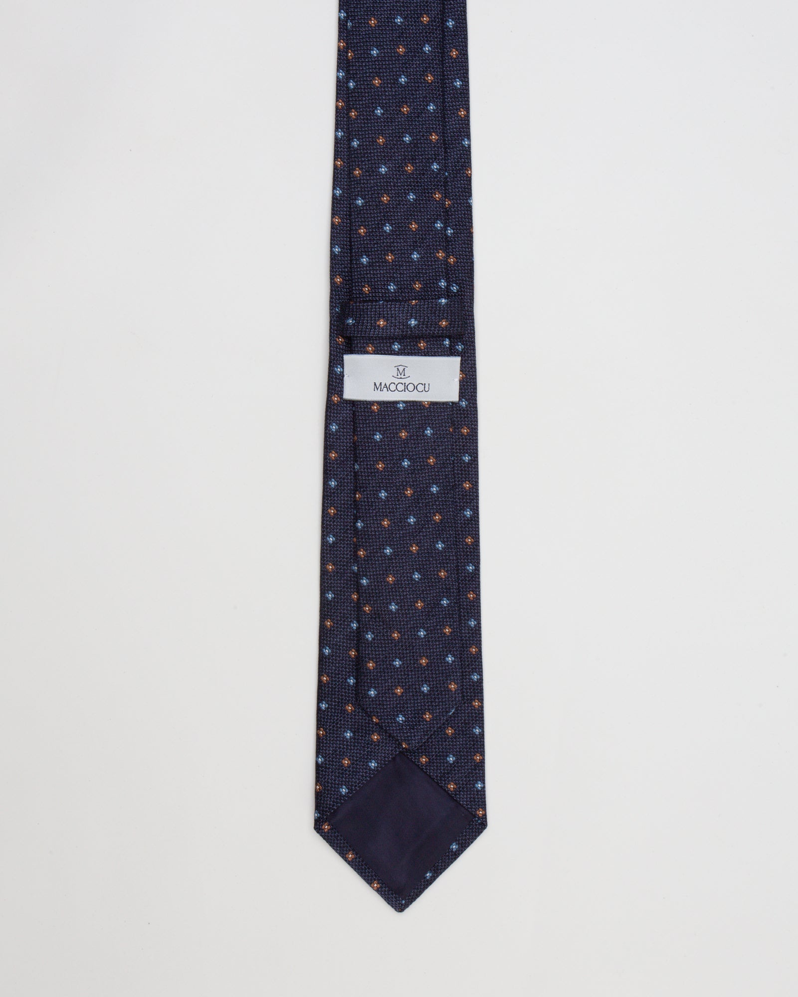 MACCIOCU - Cravatta in seta con fantasia microfiore | macciocu.com