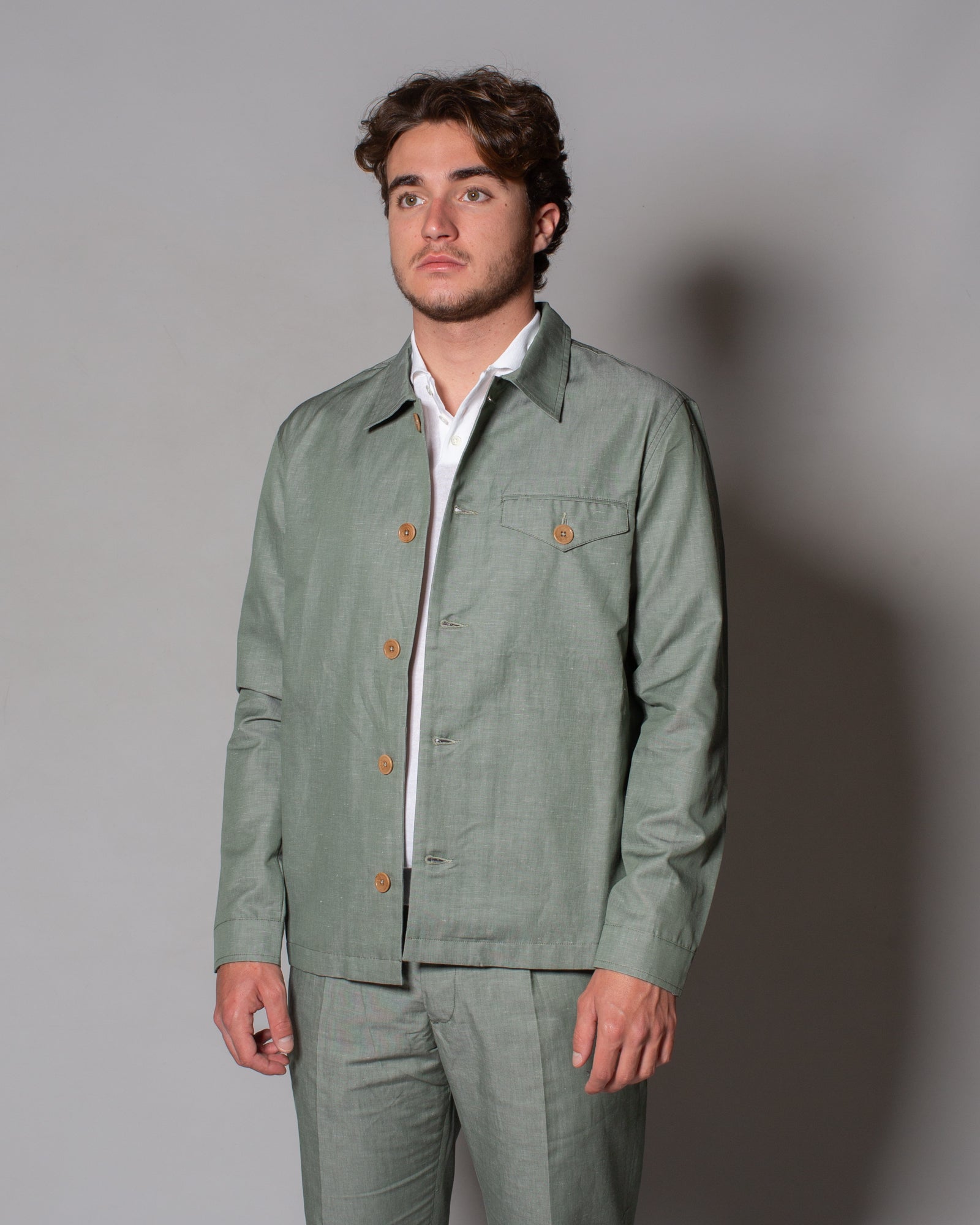 HINDUSTRIE - Overshirt in lino e cotone | macciocu.com