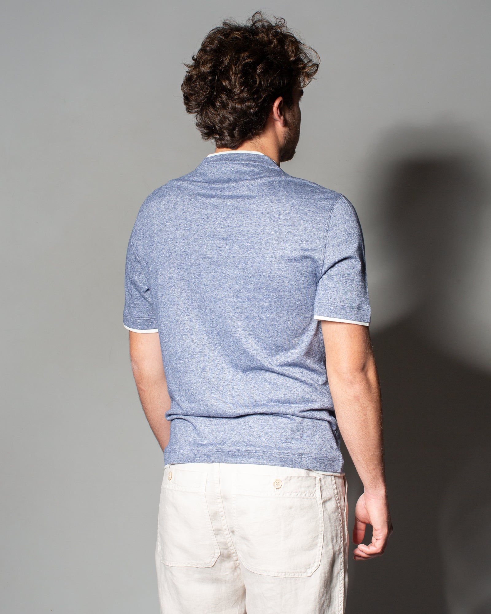 BRUNELLO CUCINELLI - T-Shirt in jersey di lino e cotone | macciocu.com