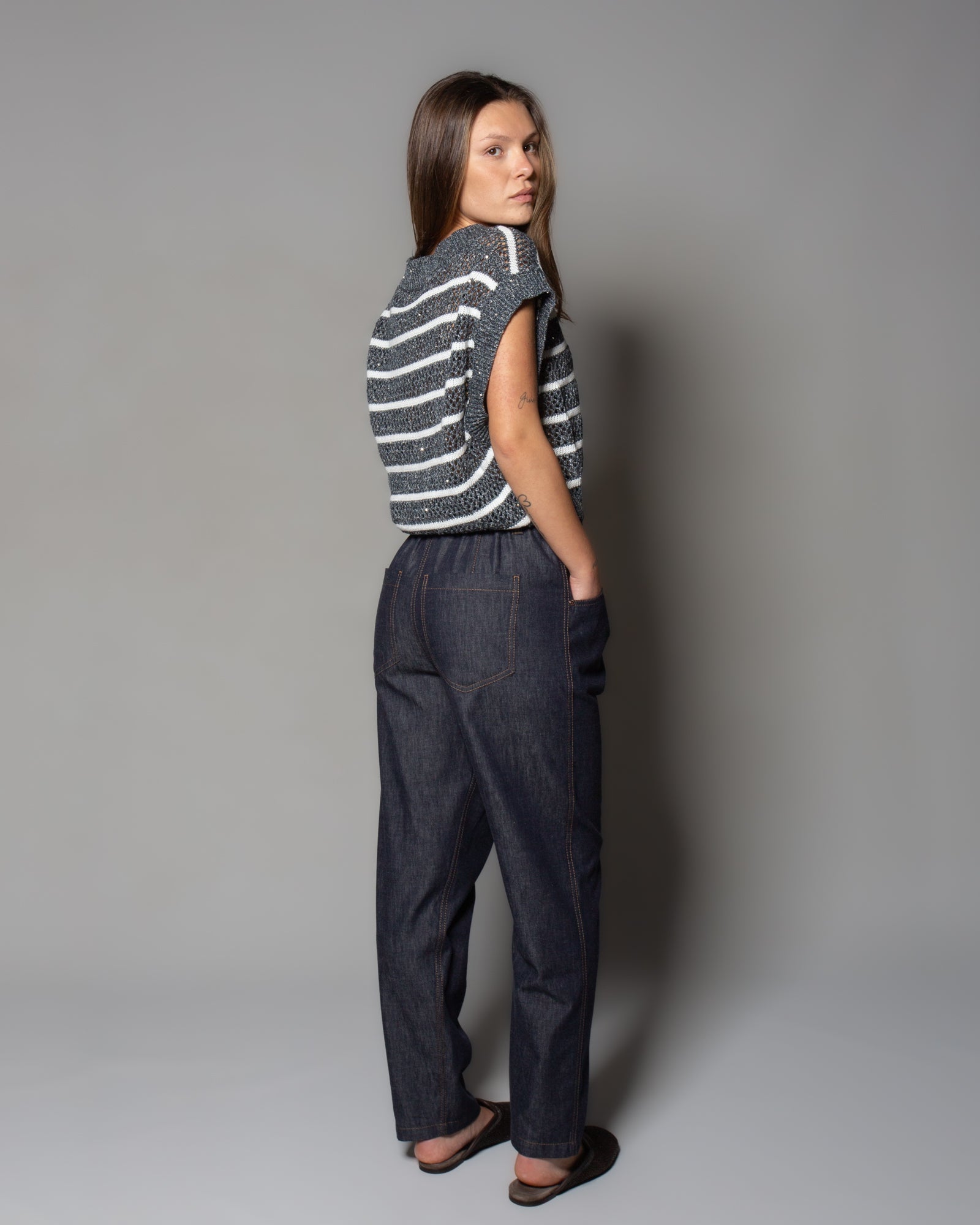 BRUNELLO CUCINELLI - Jeans Track in denim leggero | macciocu.com