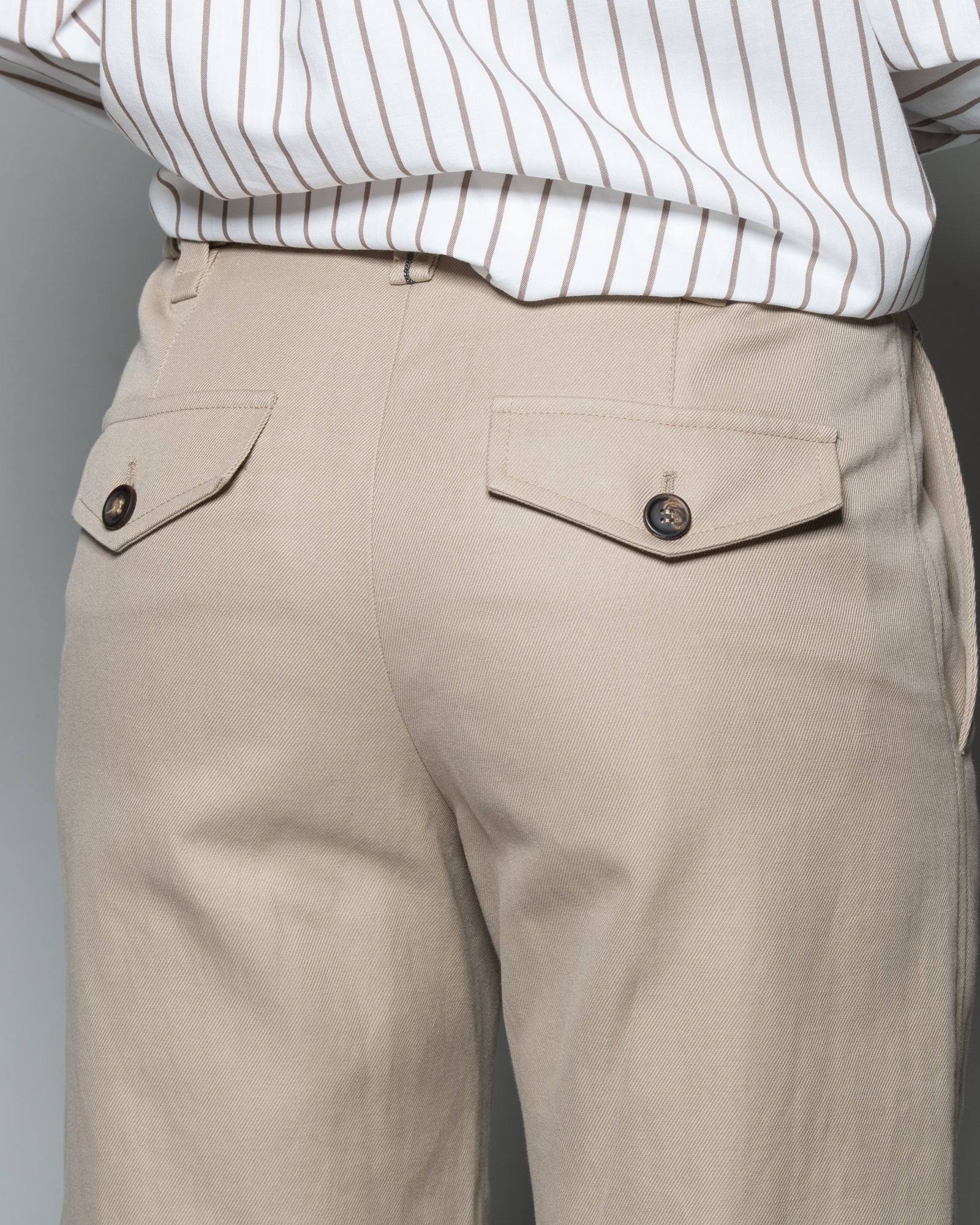 BRUNELLO CUCINELLI - Pantaloni Crop in cotone e lino | macciocu.com