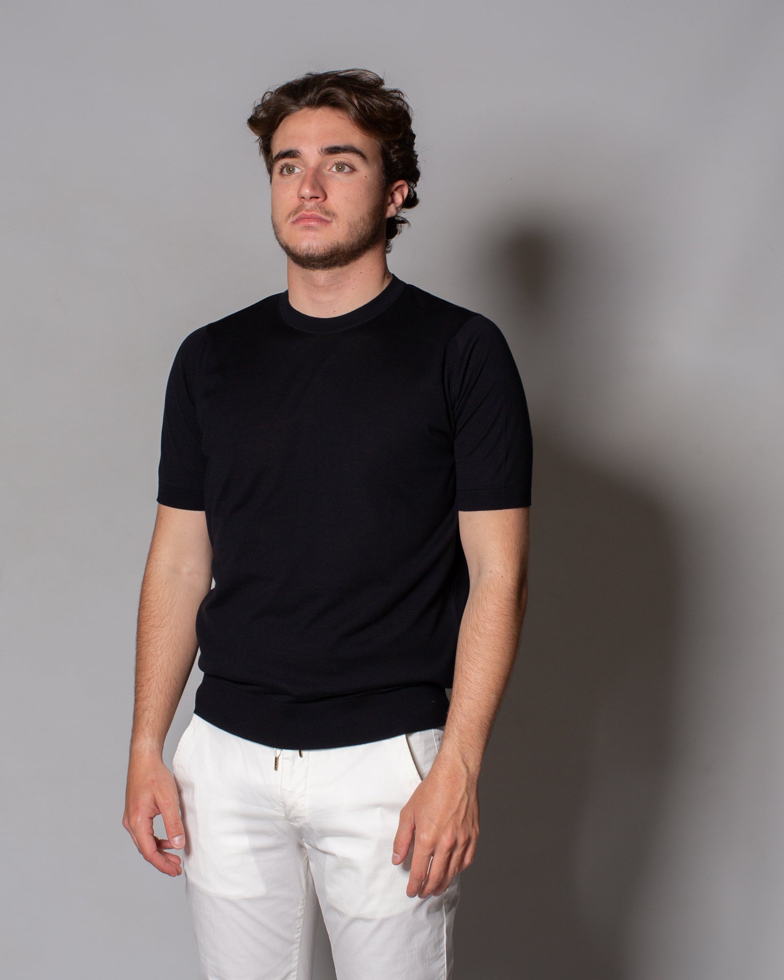 JOHN SMEDLEY - T-Shirt Kempton in Sea Island cotton | macciocu.com