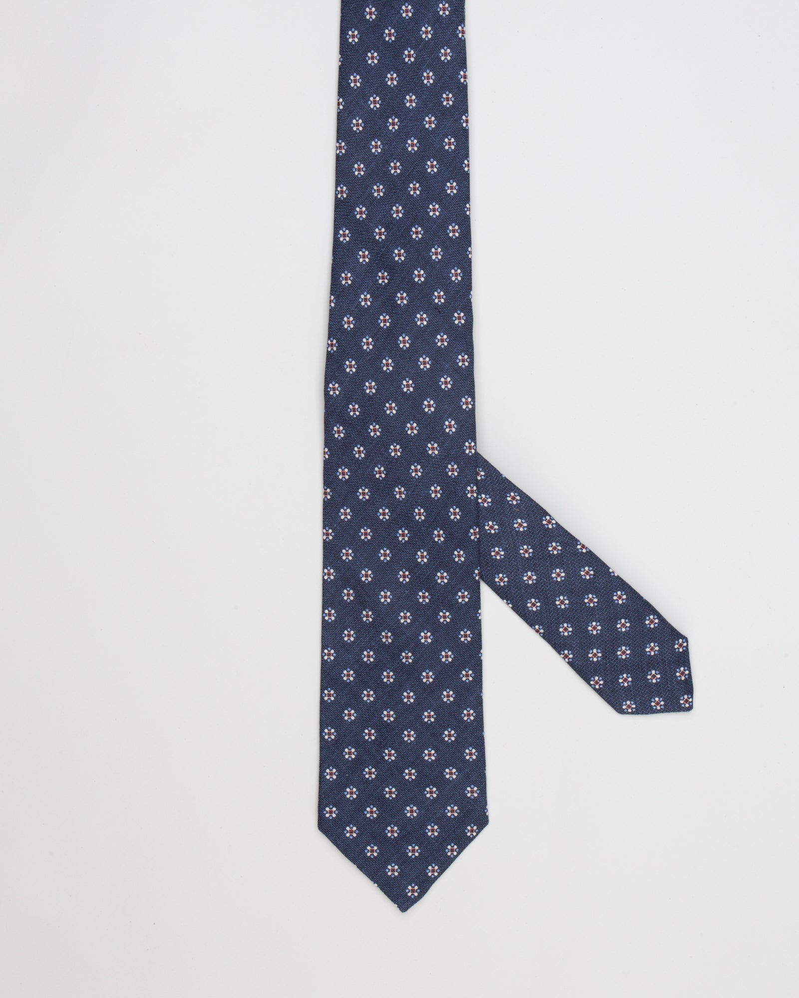 MACCIOCU - Cravatta in seta fantasia fiorellino | macciocu.com