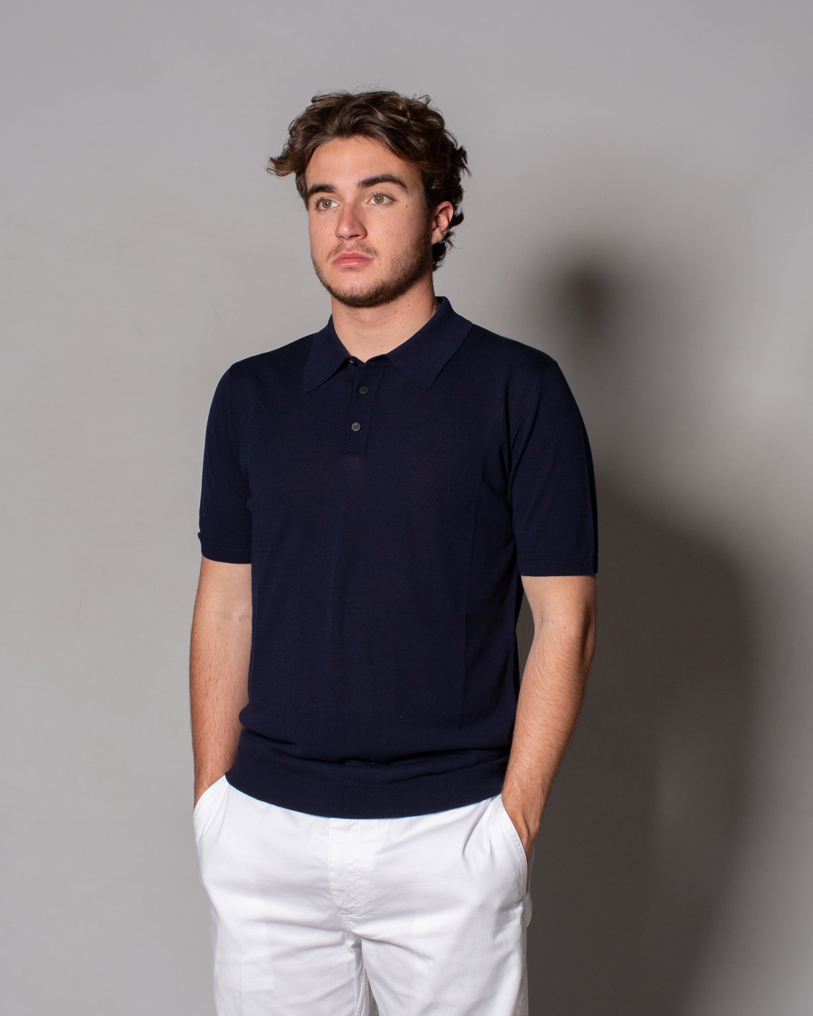 ROBERTO COLLINA - Polo in crêpe di cotone | macciocu.com