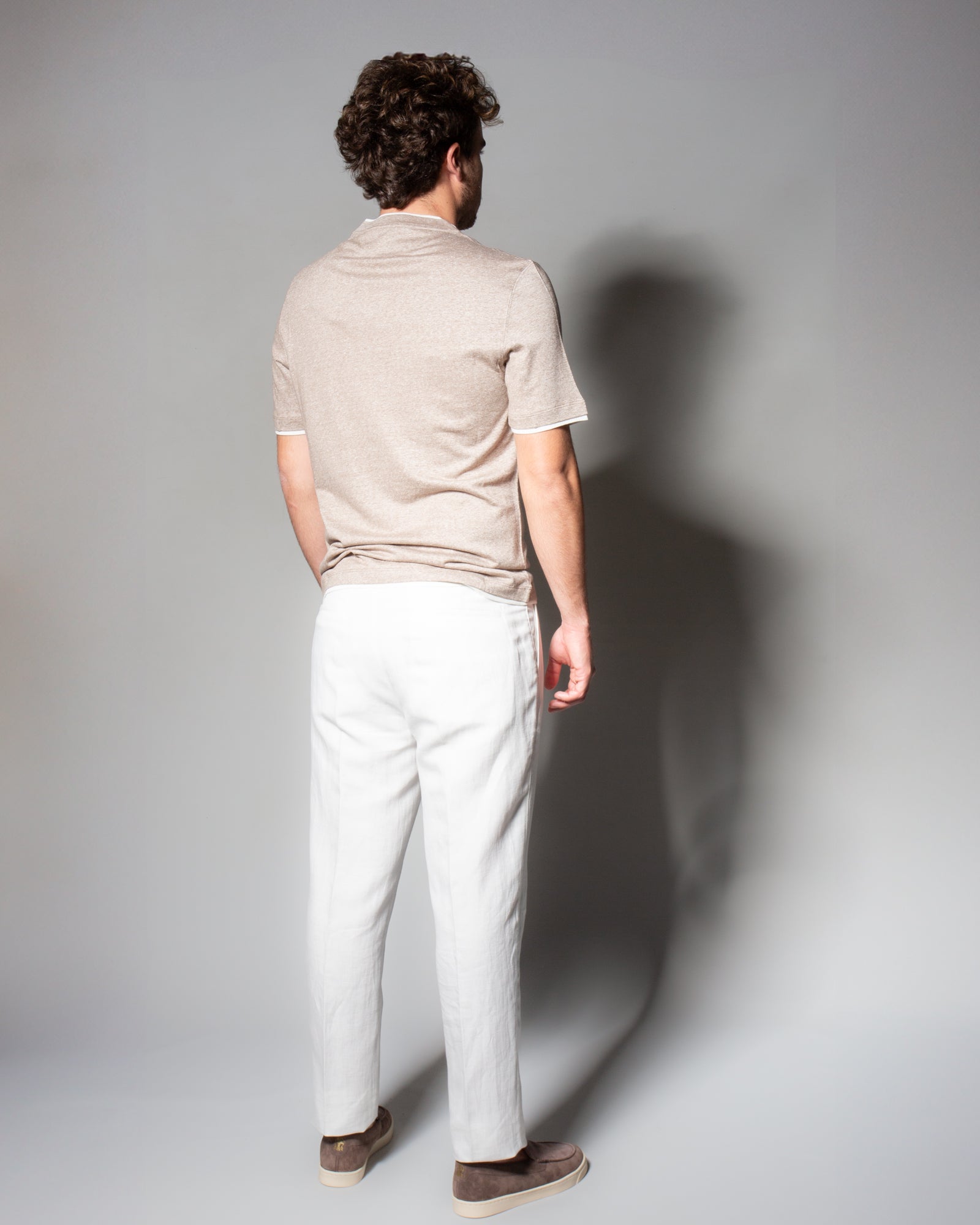 BRUNELLO CUCINELLI - T-Shirt in jersey di lino e cotone | macciocu.com