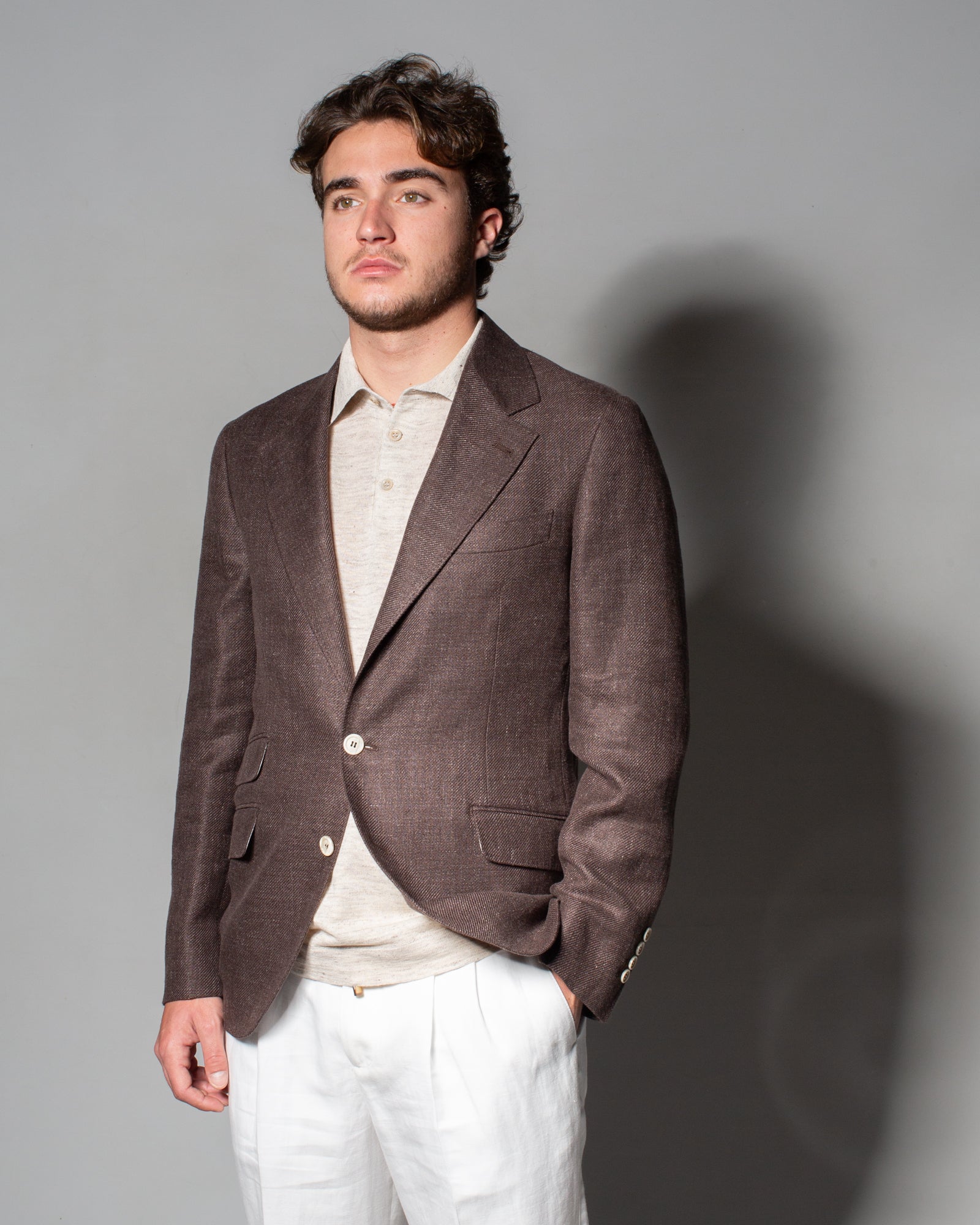BRUNELLO CUCINELLI - Polo in lino e cotone | macciocu.com