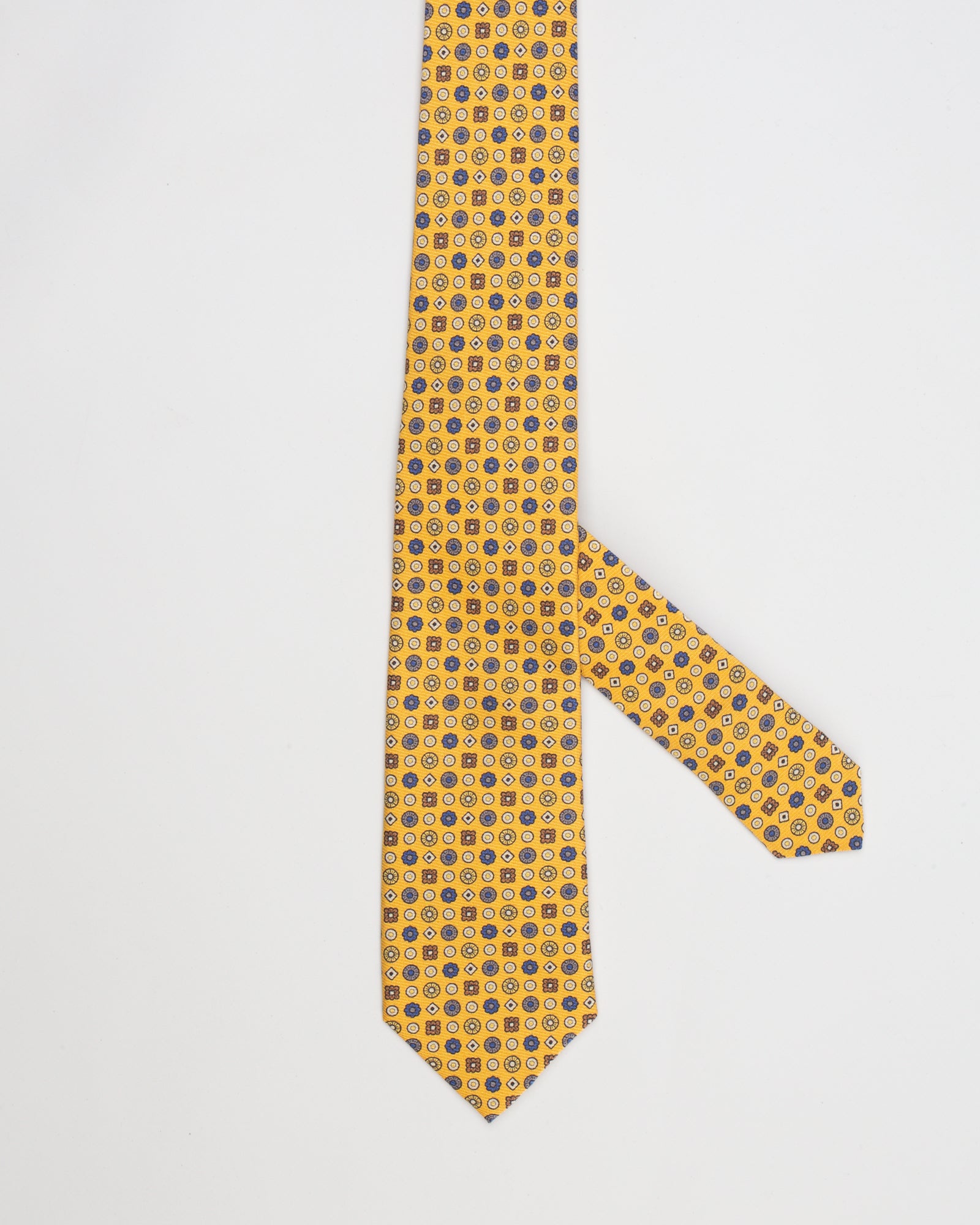 MACCIOCU - Cravatta in seta con fantasia geometrica | macciocu.com