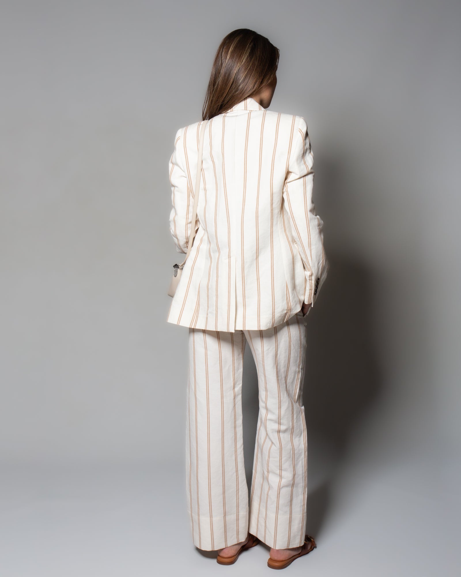 BRUNELLO CUCINELLI - Giacca doppio petto in cotone e lino | macciocu.com