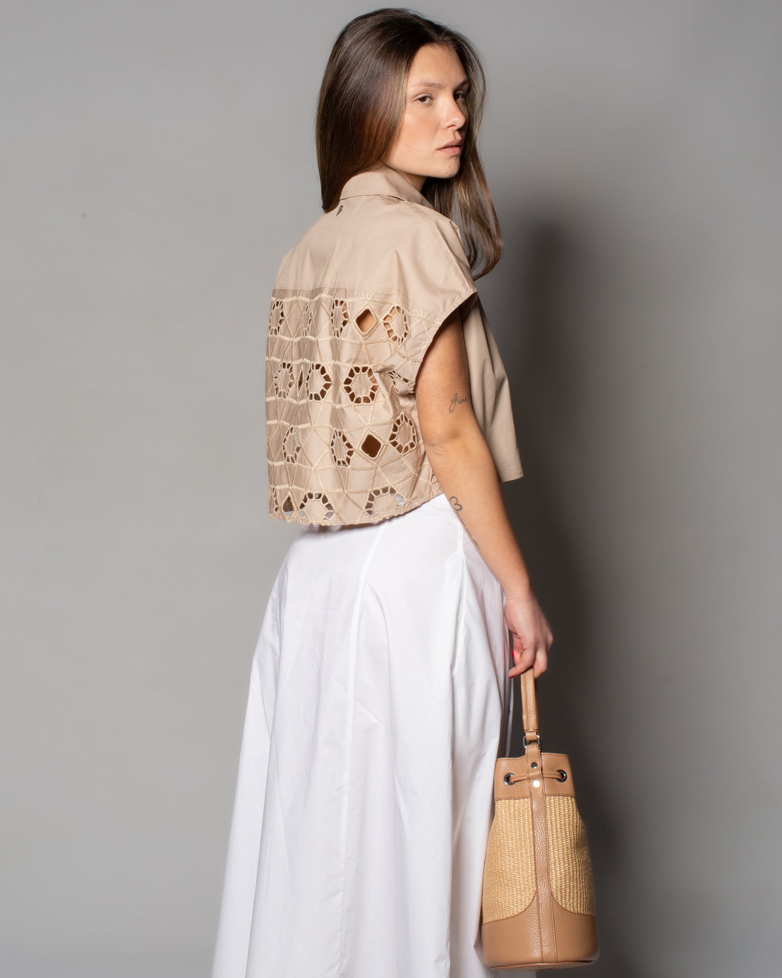 DONDUP - Camicia crop con ricami | macciocu.com