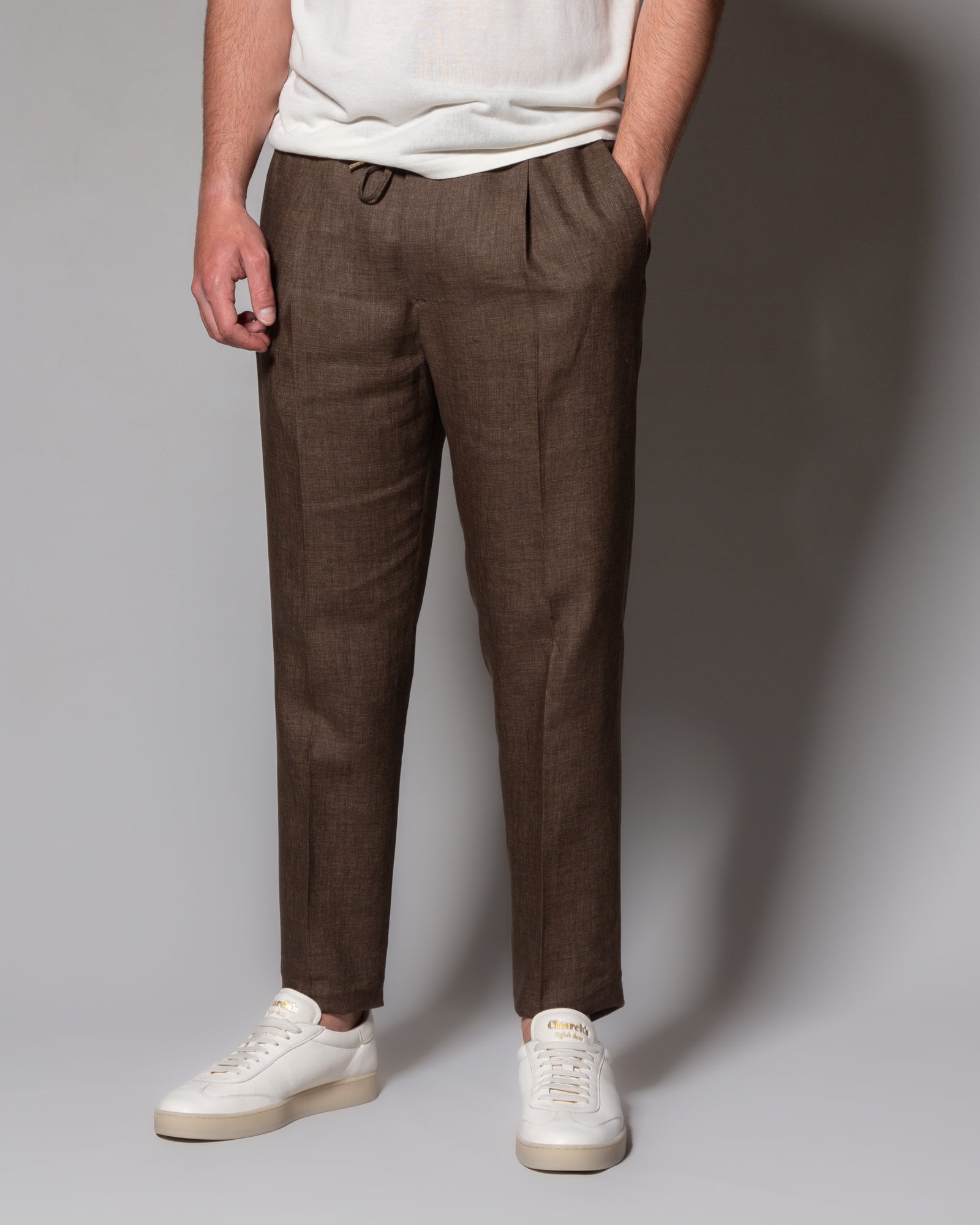 BRIGLIA - Pantaloni jogger in lino | macciocu.com